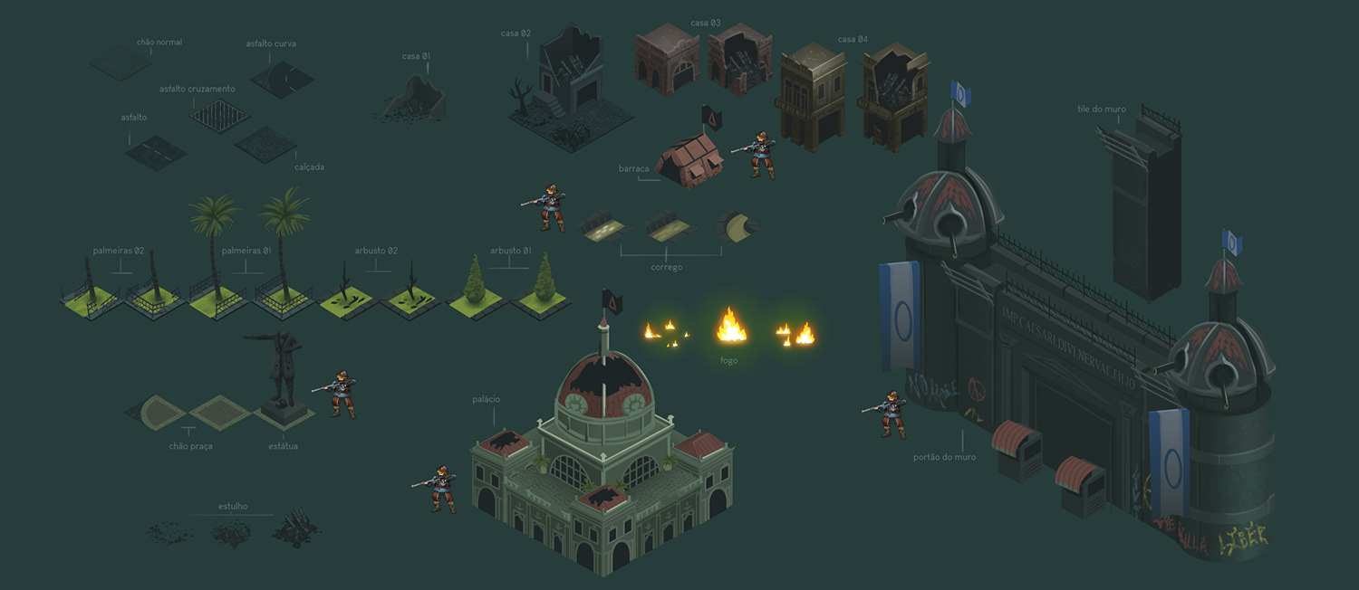 In game assets concept art