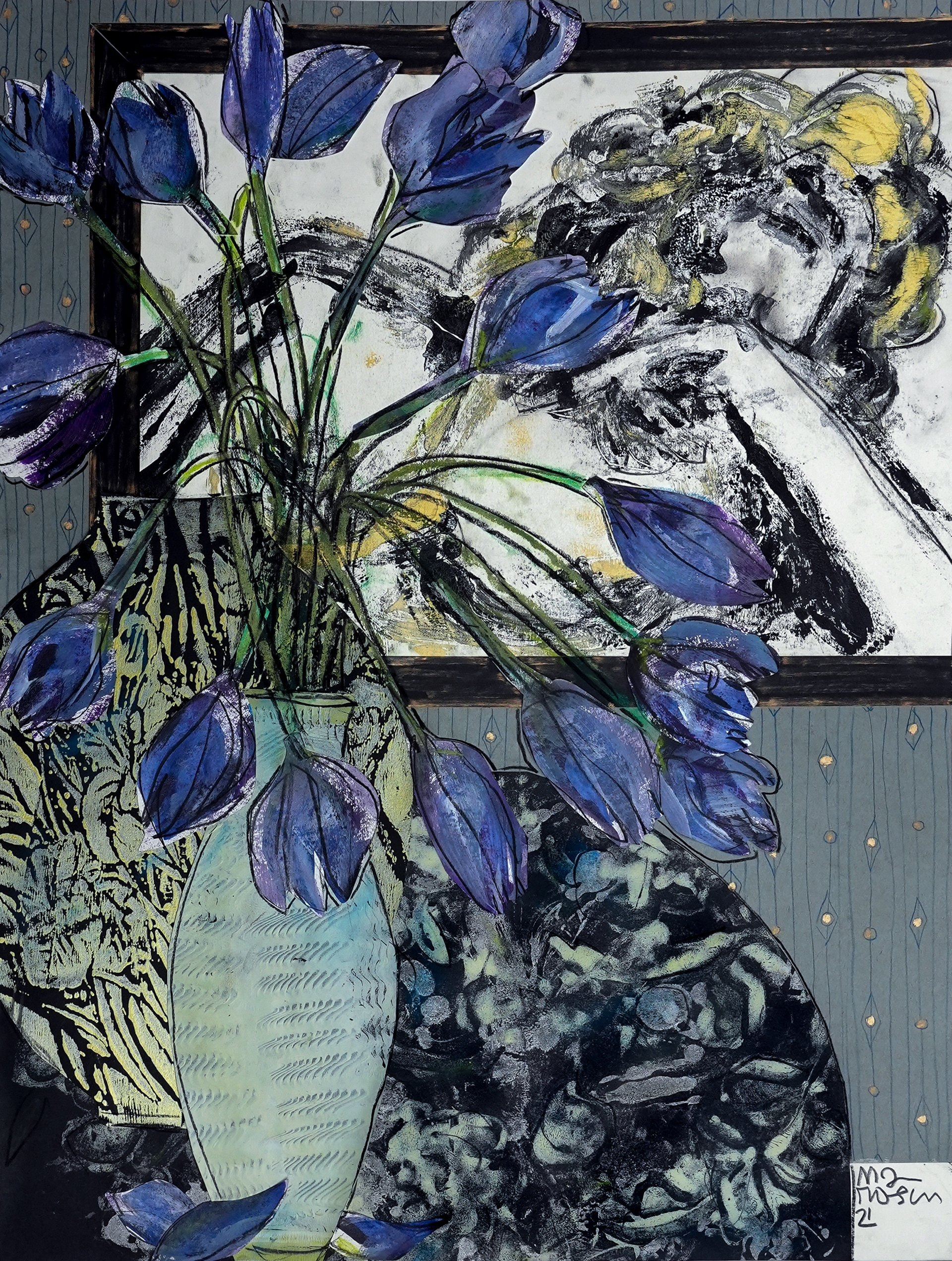 "A Fleeting Performance of Egyptian-Blue Tulips"