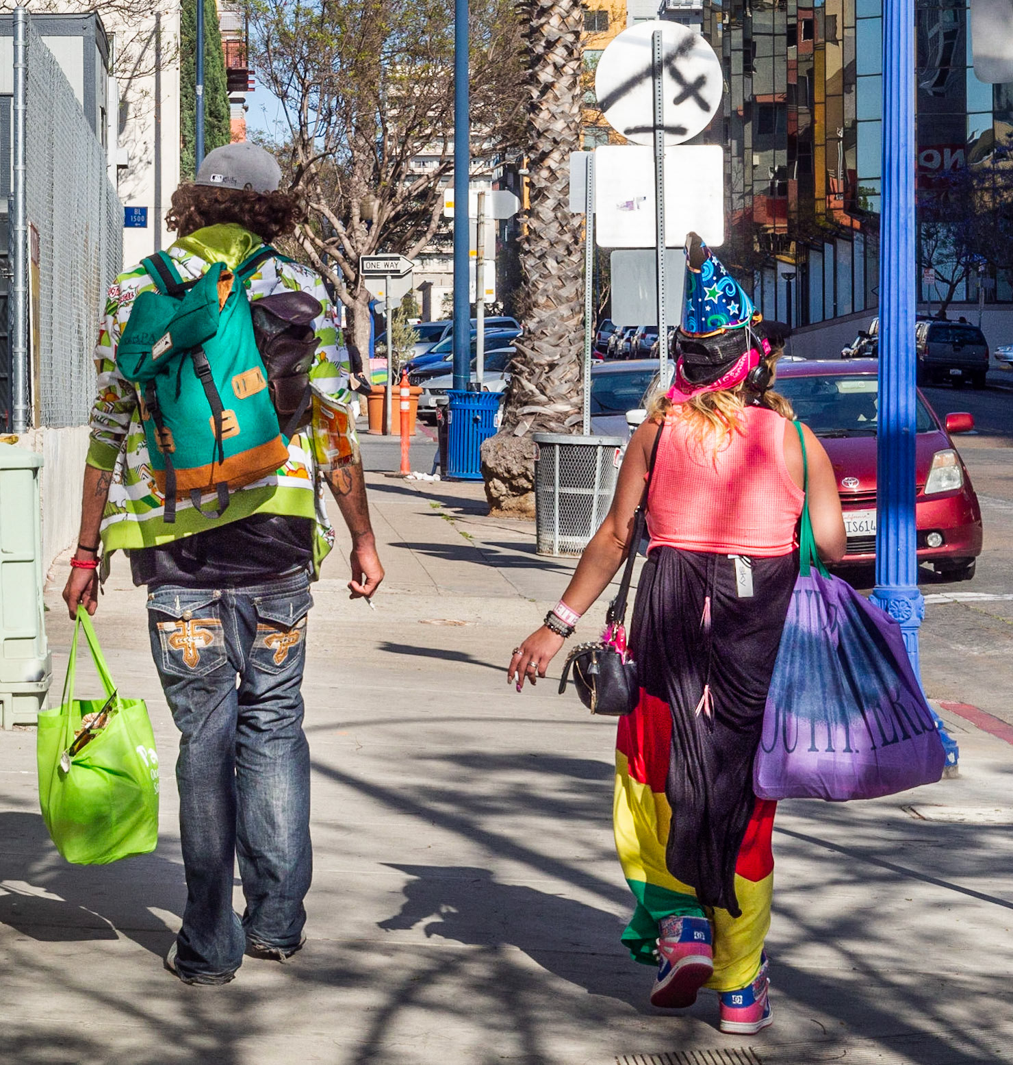 Colorful Couple, Downtown, San Diego, 2014