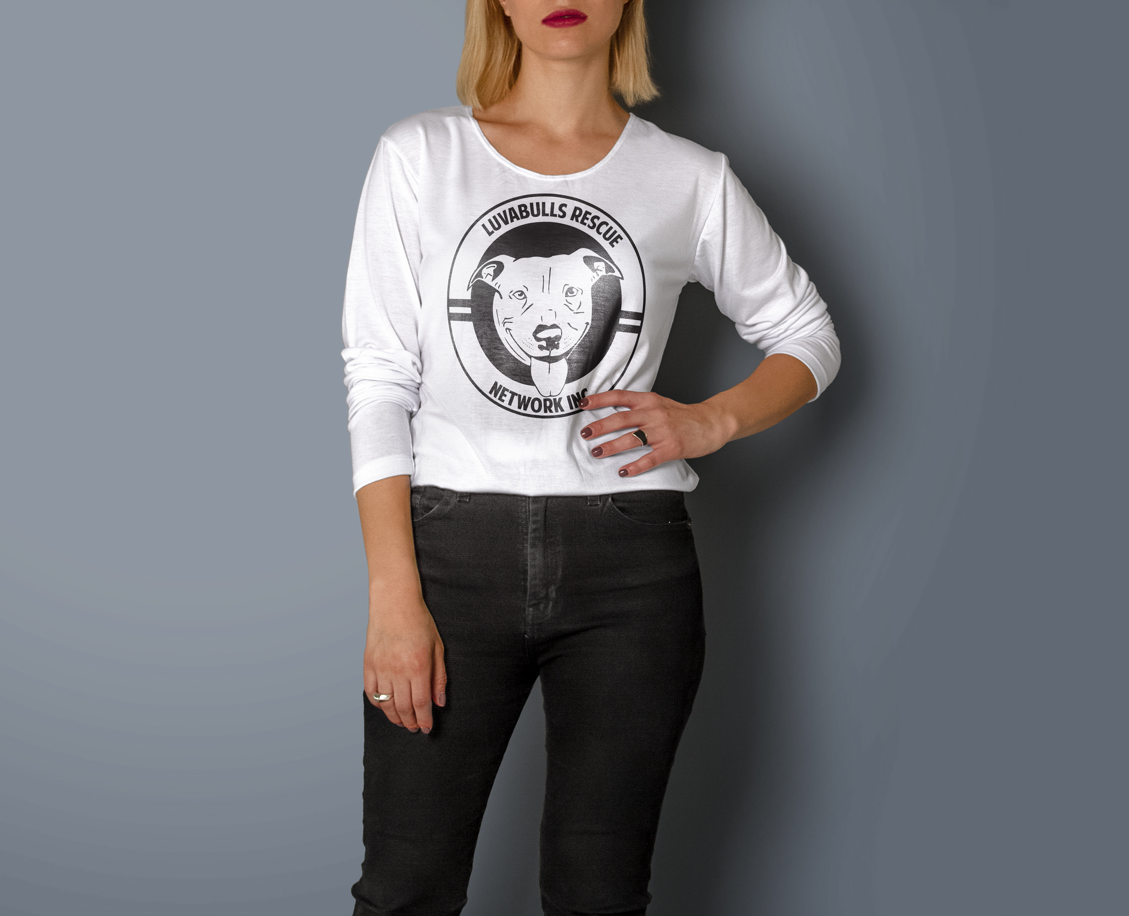 A T-Shirt mock-up with the logo to represent possible merchandise for the rescue.