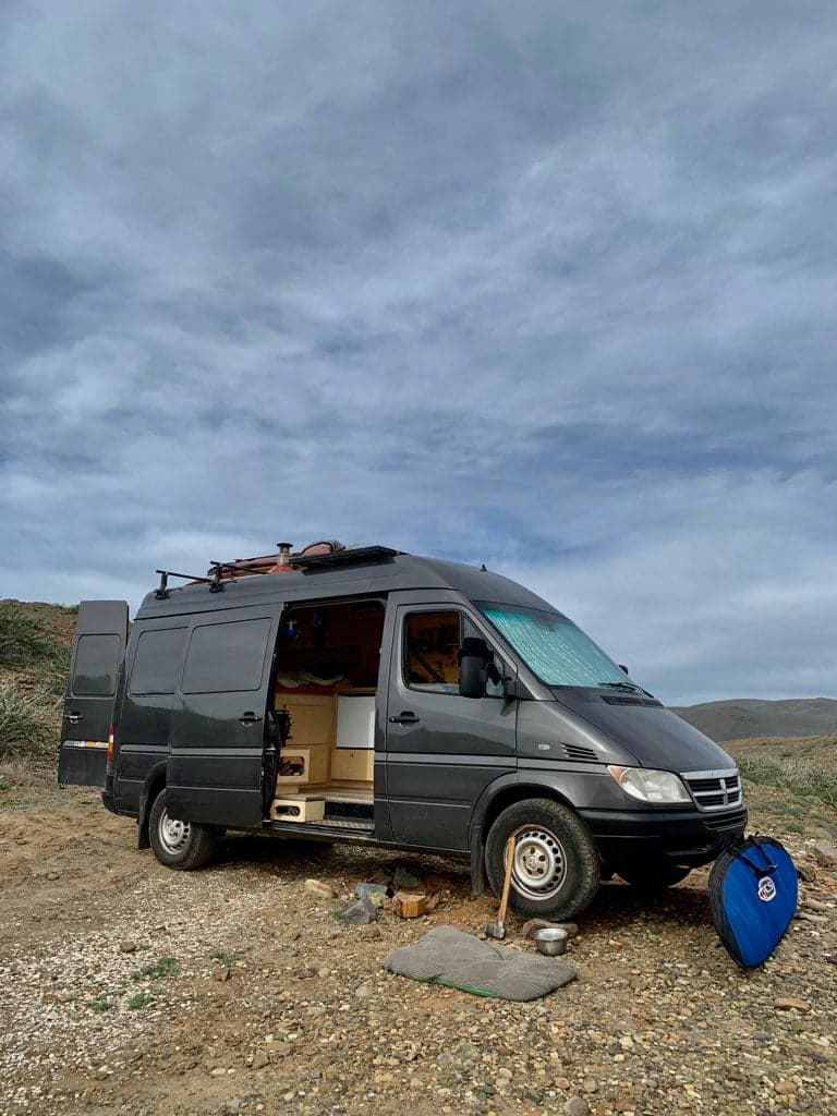 A wheelhouse camper van