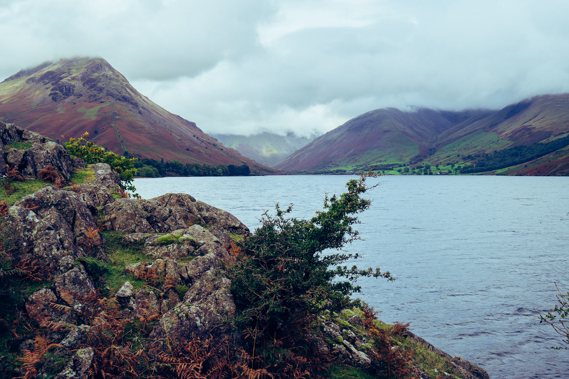 A beautiful landscape shot of Wastwater in the Lake District, England, UK