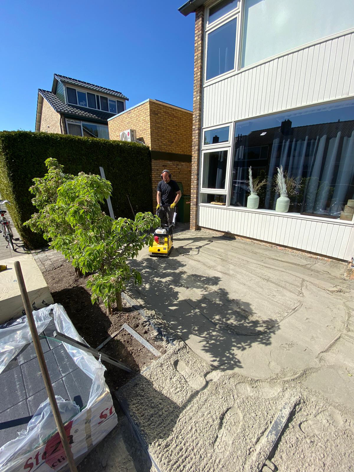 Foto 3: Aantrillen zandbed