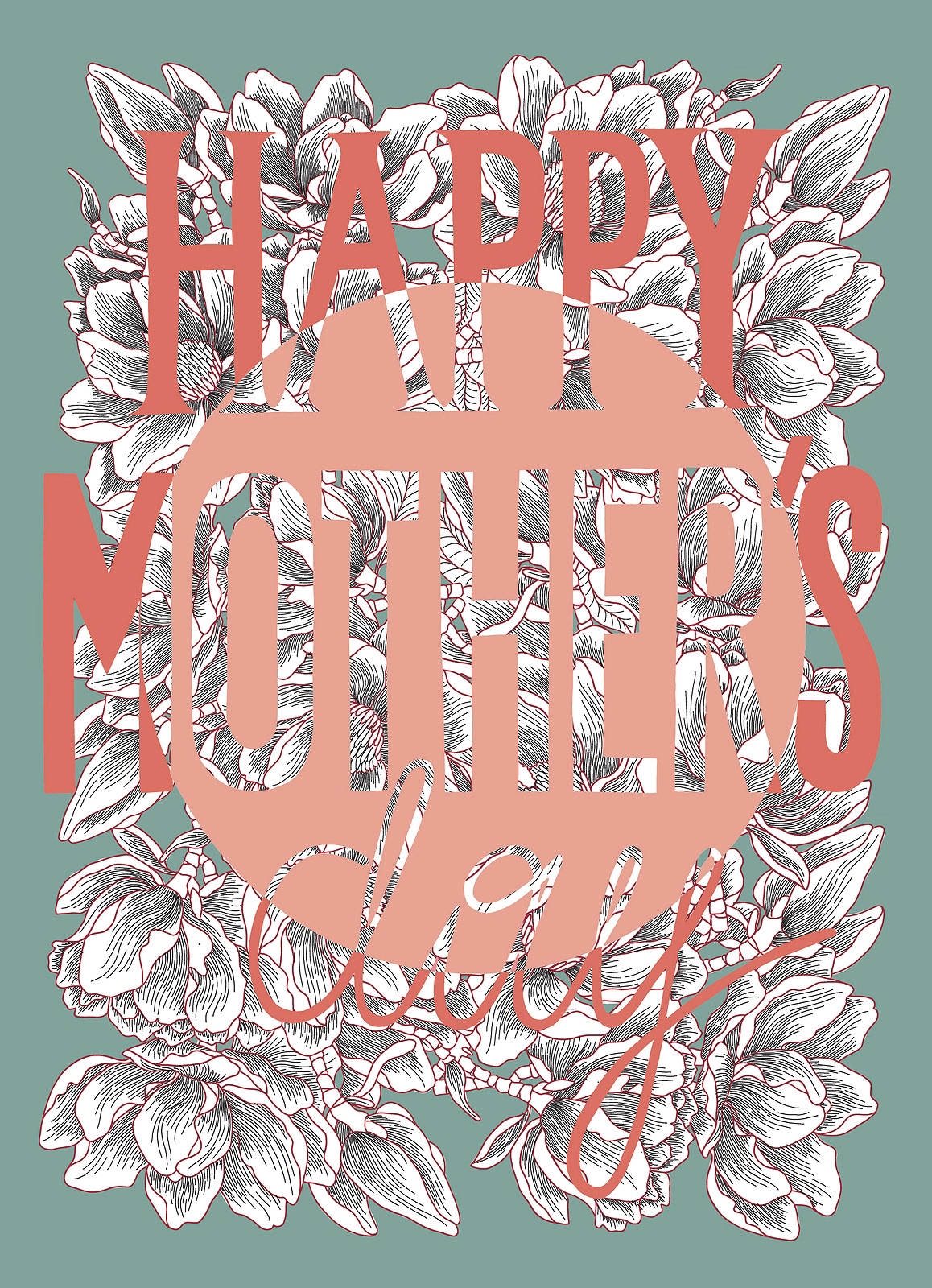 Happy Mother's Day typography card