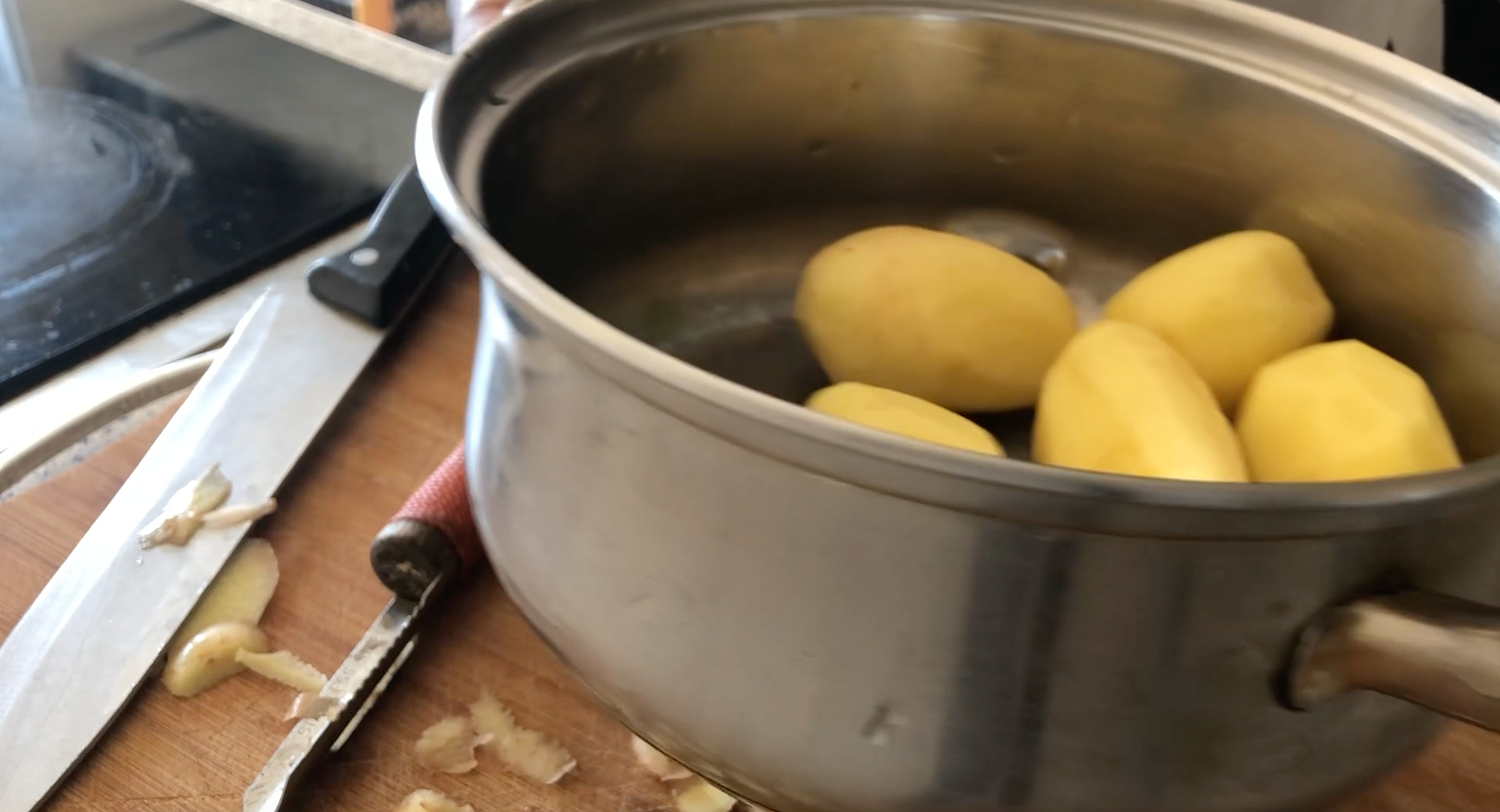 Peeled Potatoes Ready To Be Washed And Cooked