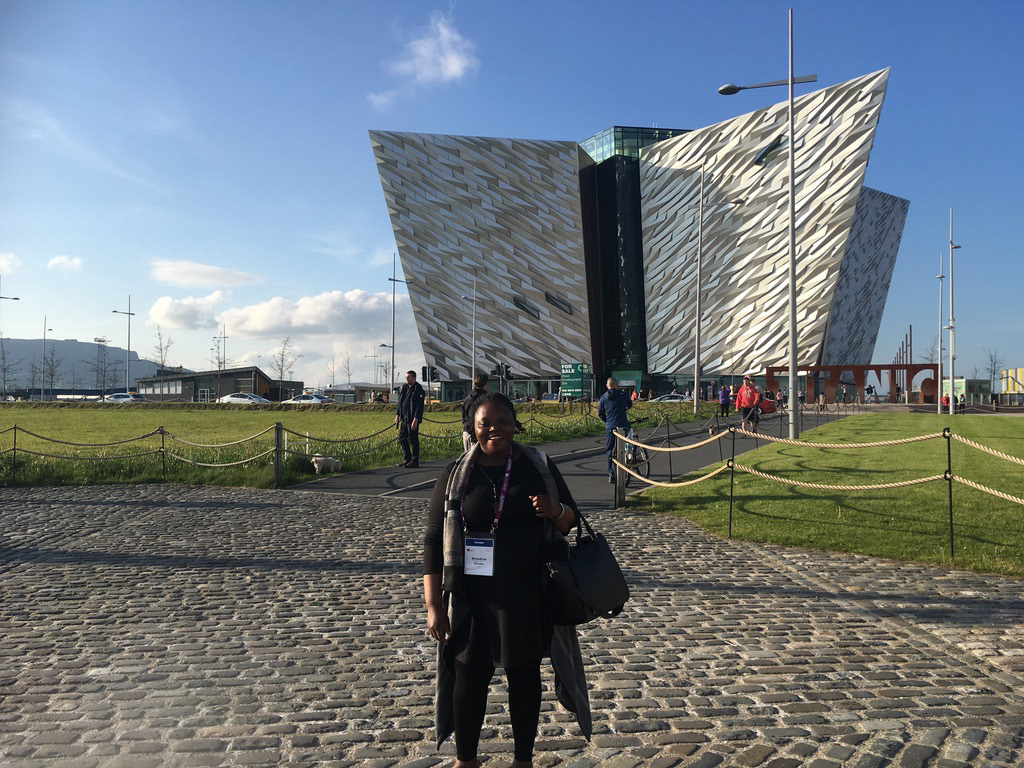 Infront Of Titanic In Belfast