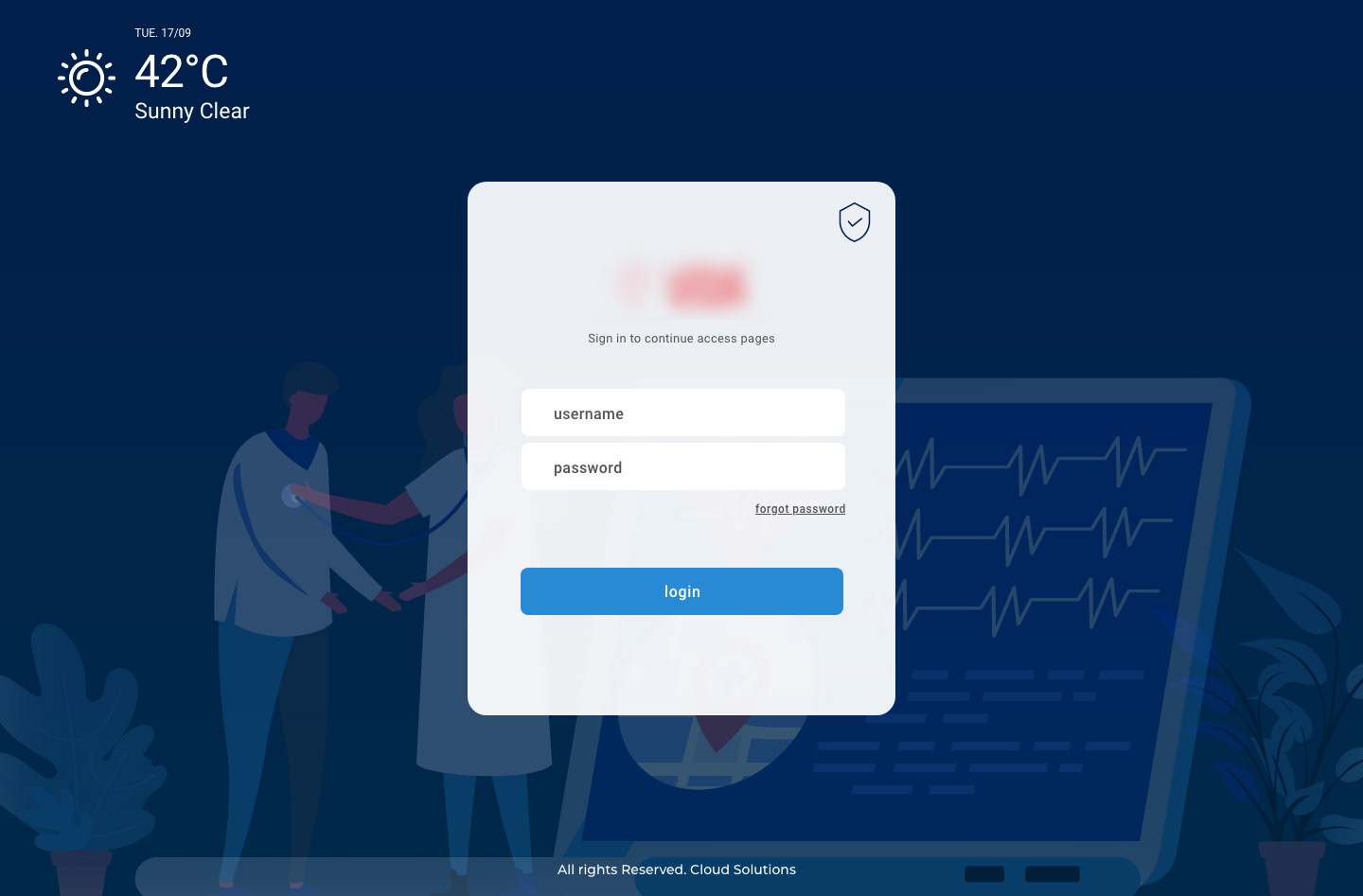 Sandaru Paranahewa Login page designs for a Hospital System