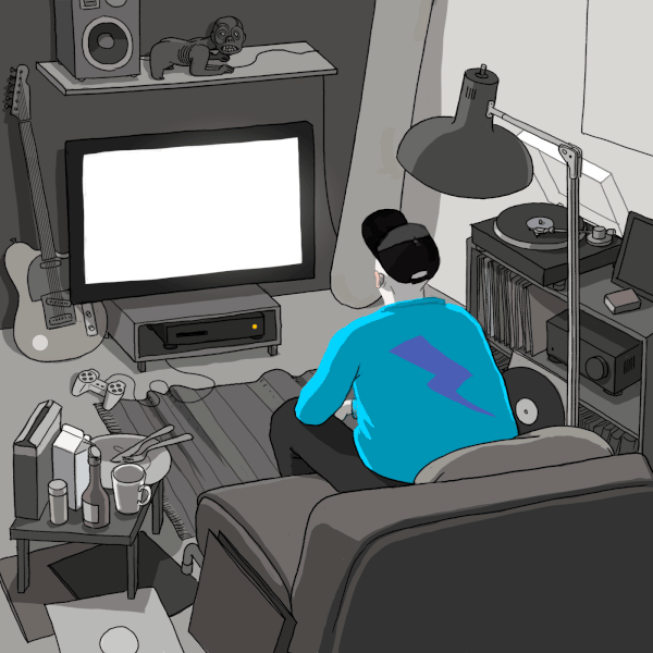 mads themberg Dude watching TV