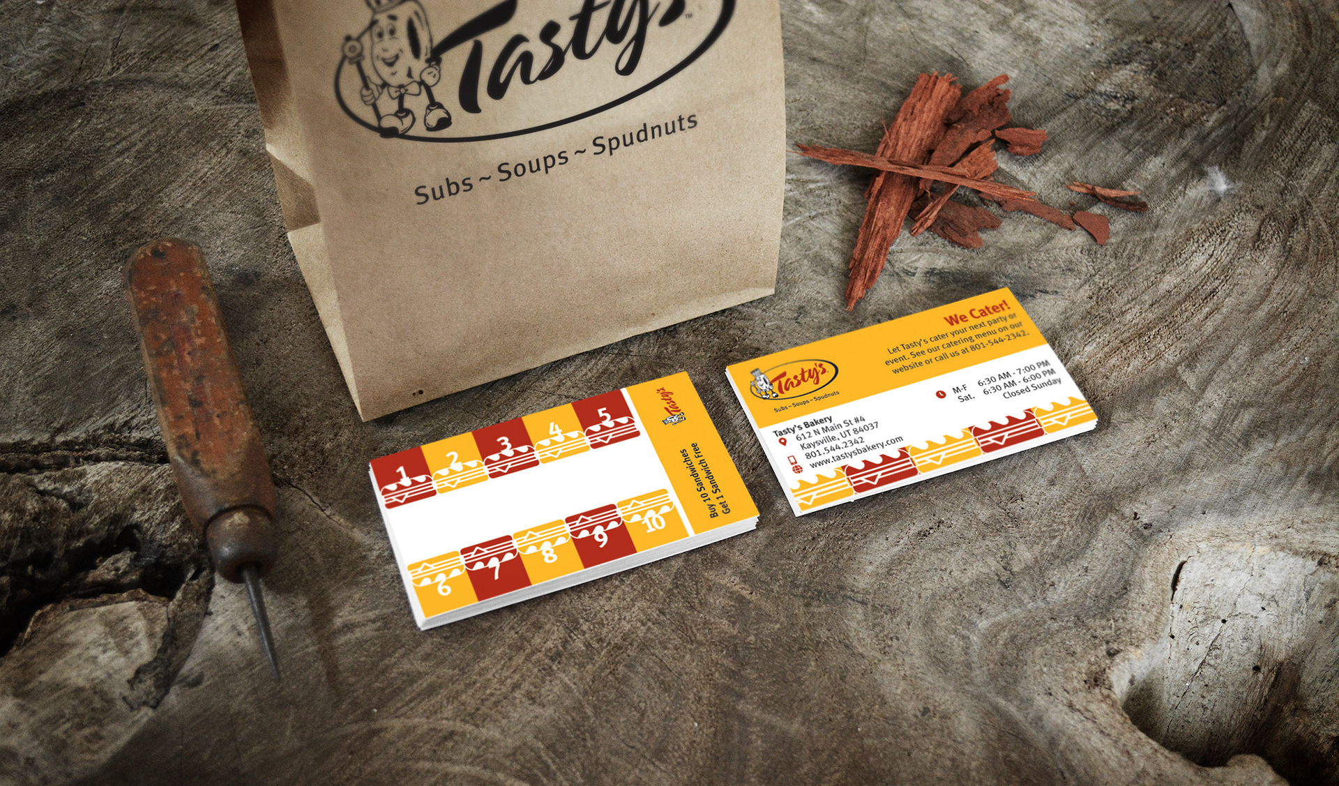 Tasty's Bakery Sandwich Loyalty Card