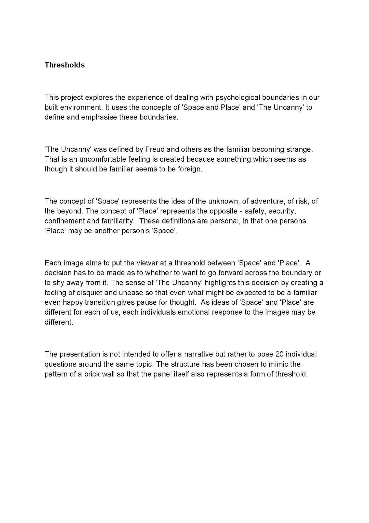 Fellowship statement