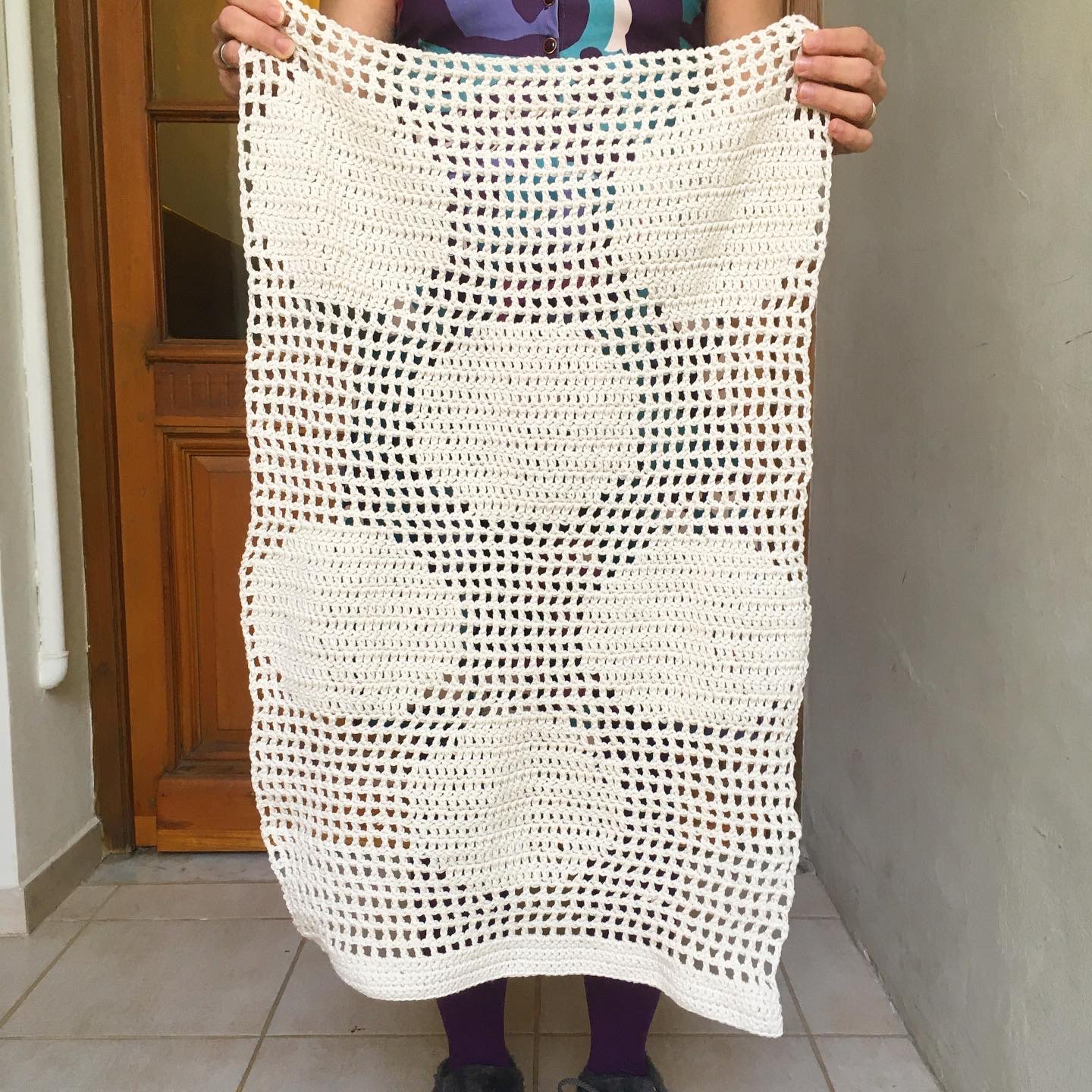 cortina crochet pixel