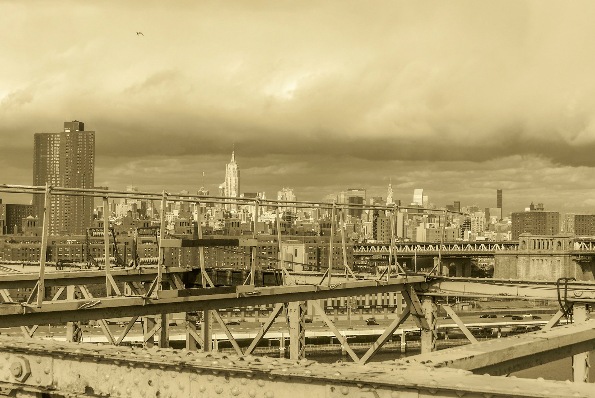 Old & New, bridges & skyscrapers, Manhattan
