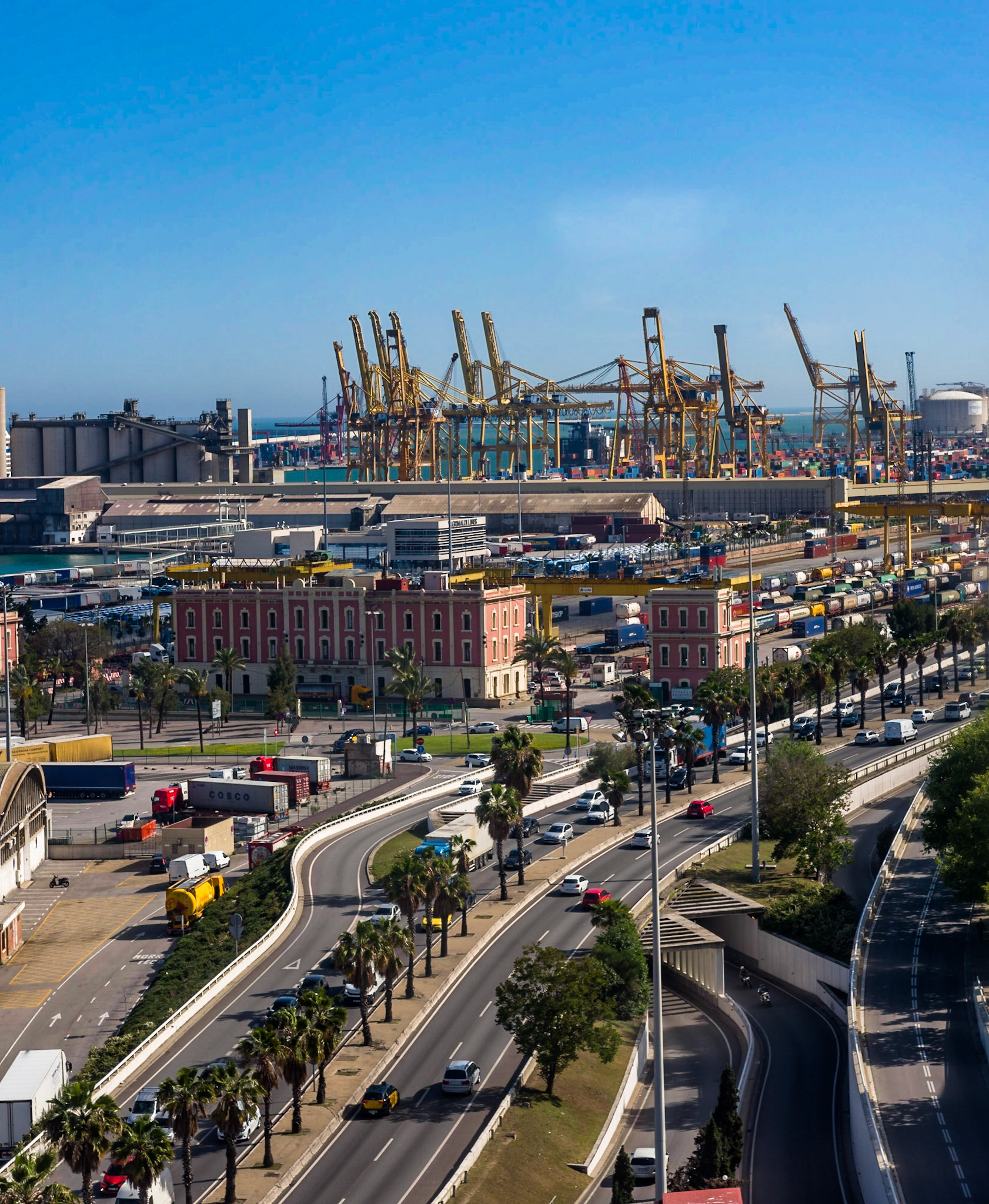Barcelona has a substantial commercial port too!