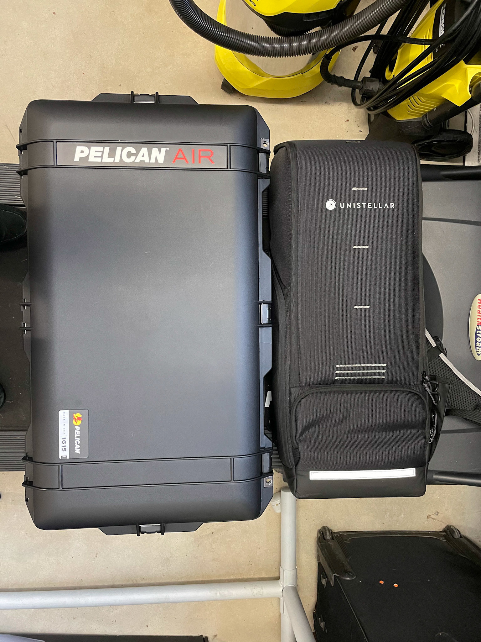 Comparison of Pelican case and Backpack