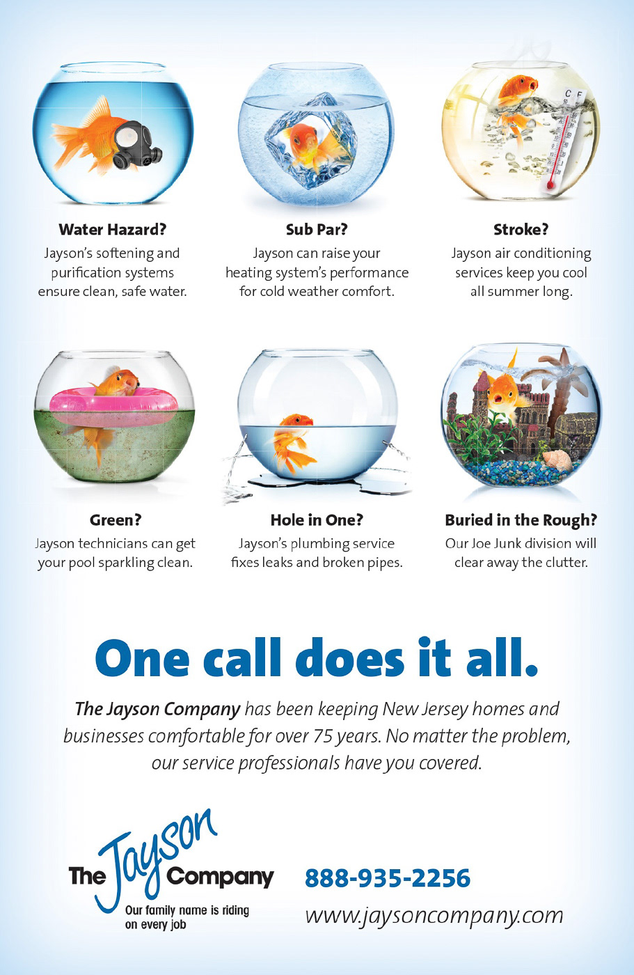 Home services ad for golf magazine