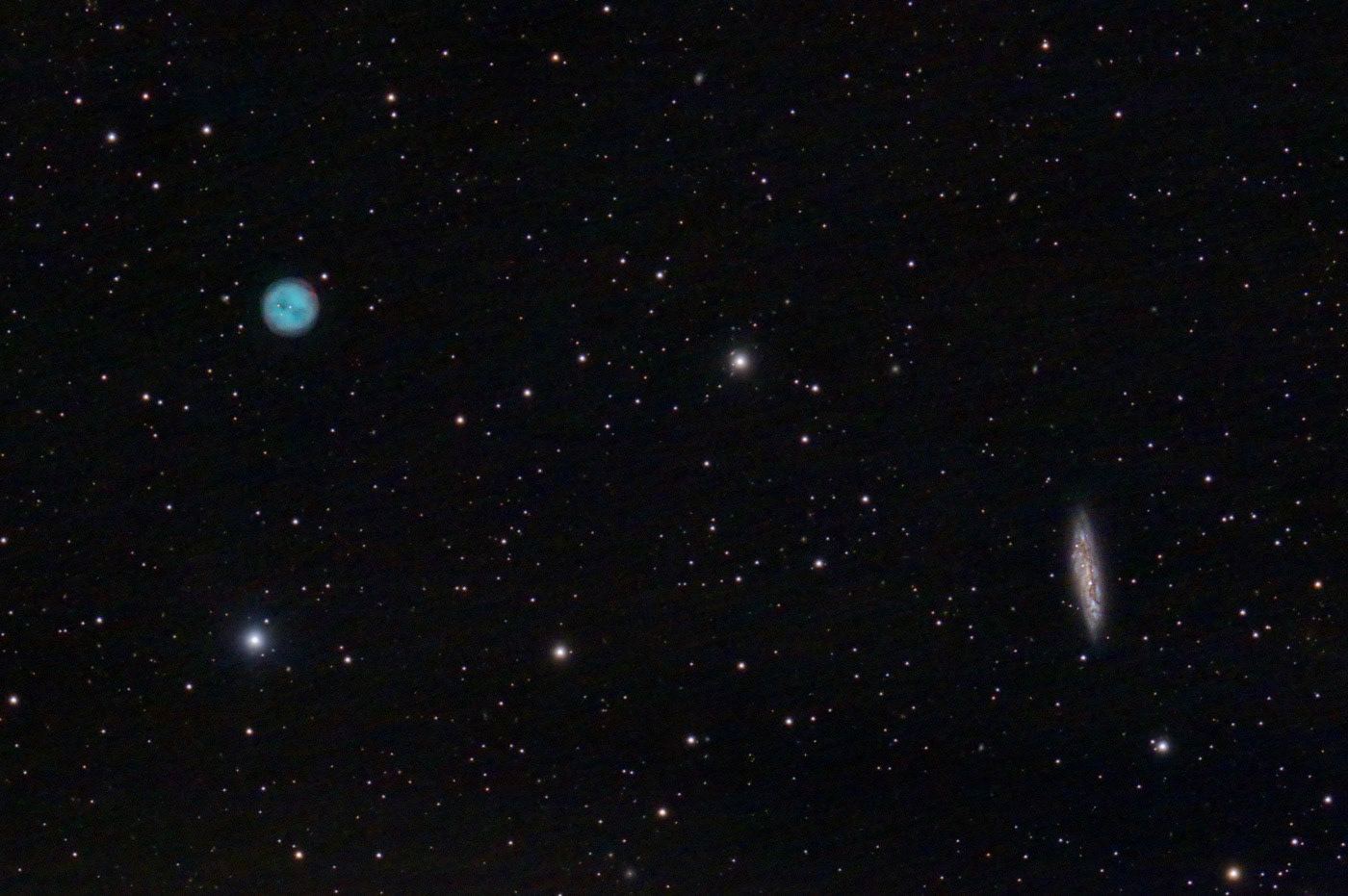 The Owl Nebula and M108 Galaxy