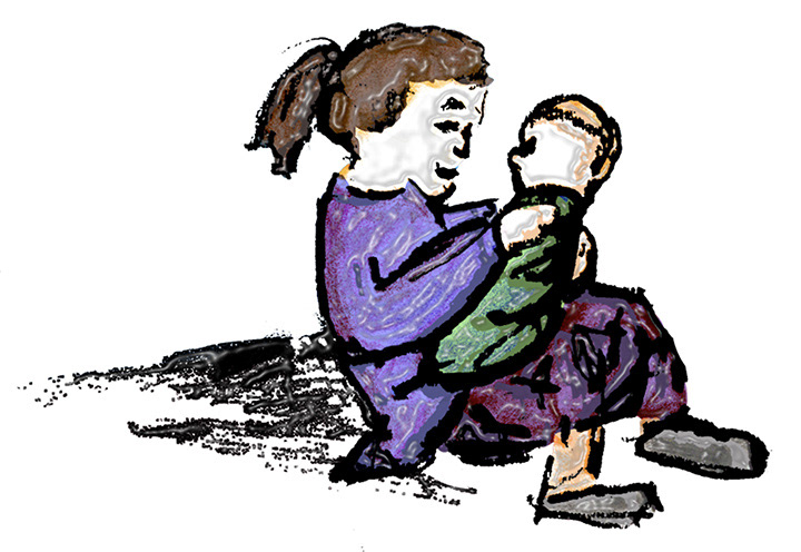 Gladys Antrobus: who wishes to grow up till she has a baby in Act 3