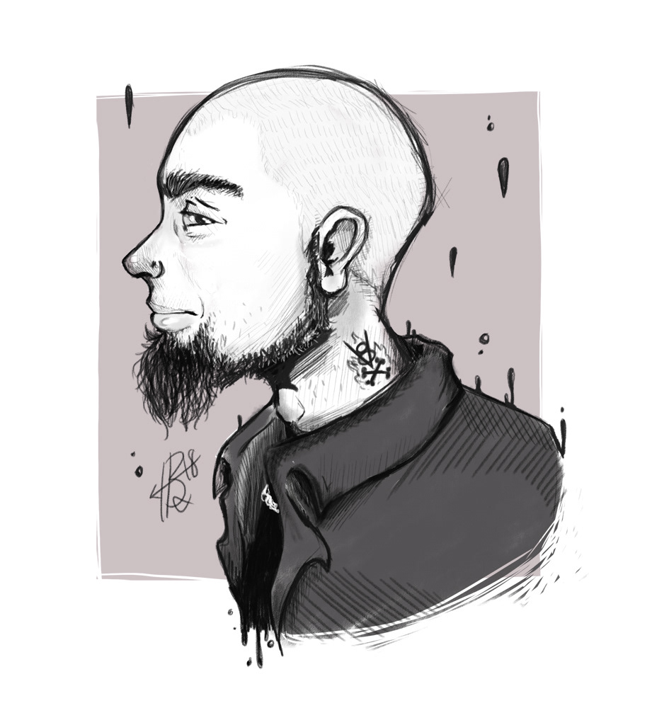 Sketched headshot commission