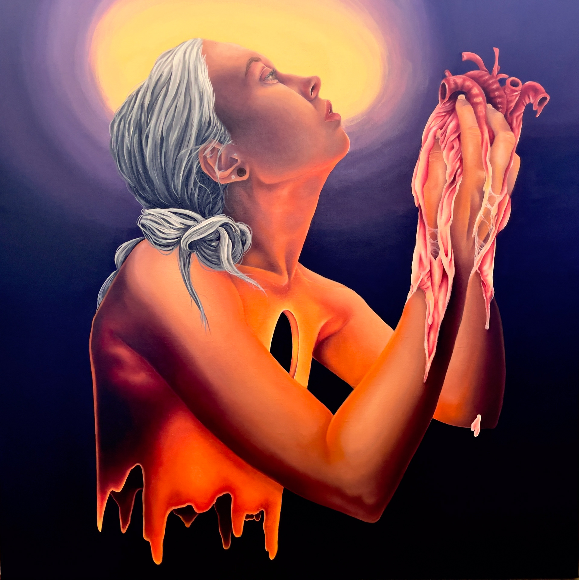 Offering, 2020 Acrylic and oil paint on stretched canvas 36x36in