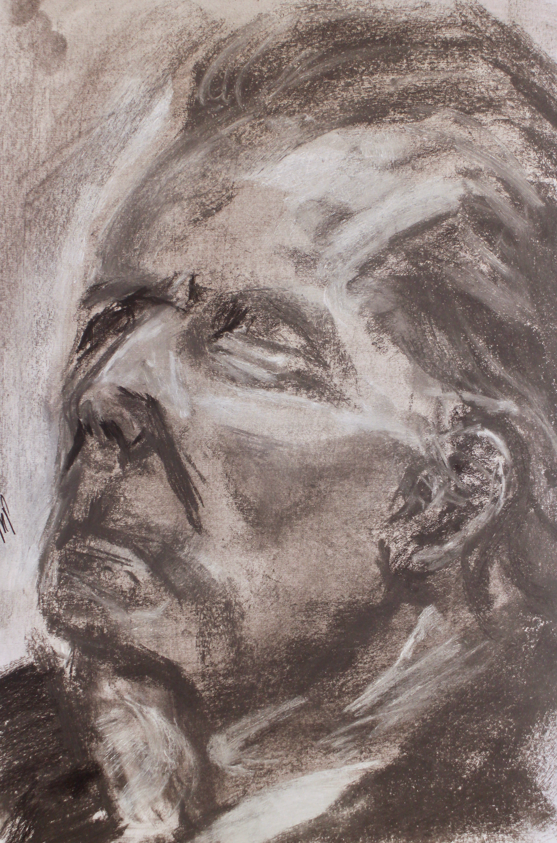 Antagonist 1: Charcoal on Paper