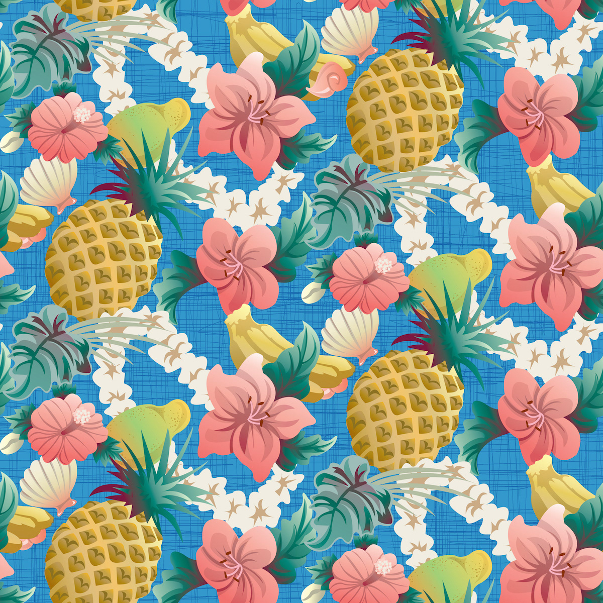 Julie Goonan Hawaiian  Half Drop pattern 