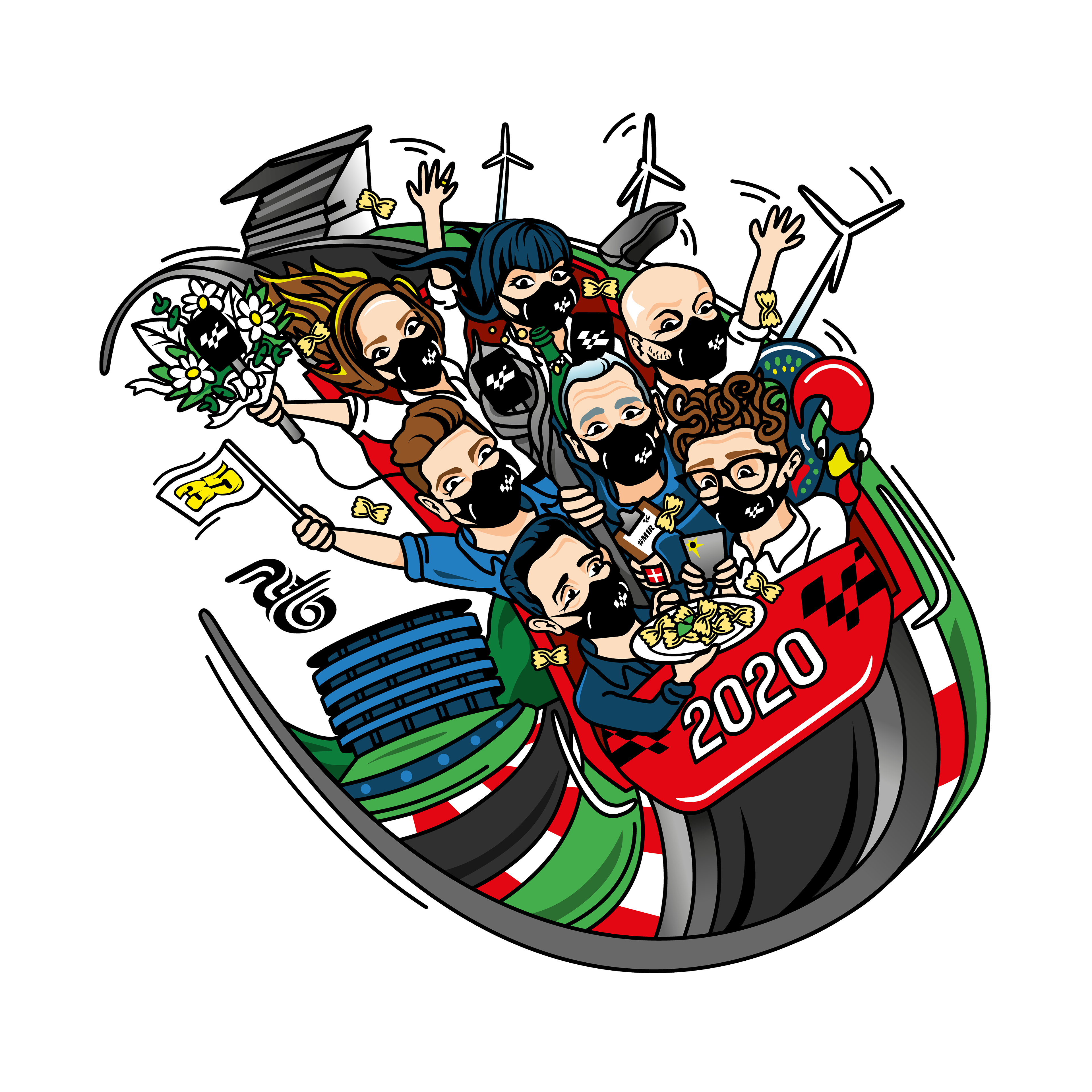 End of season illustration for the team 2020.