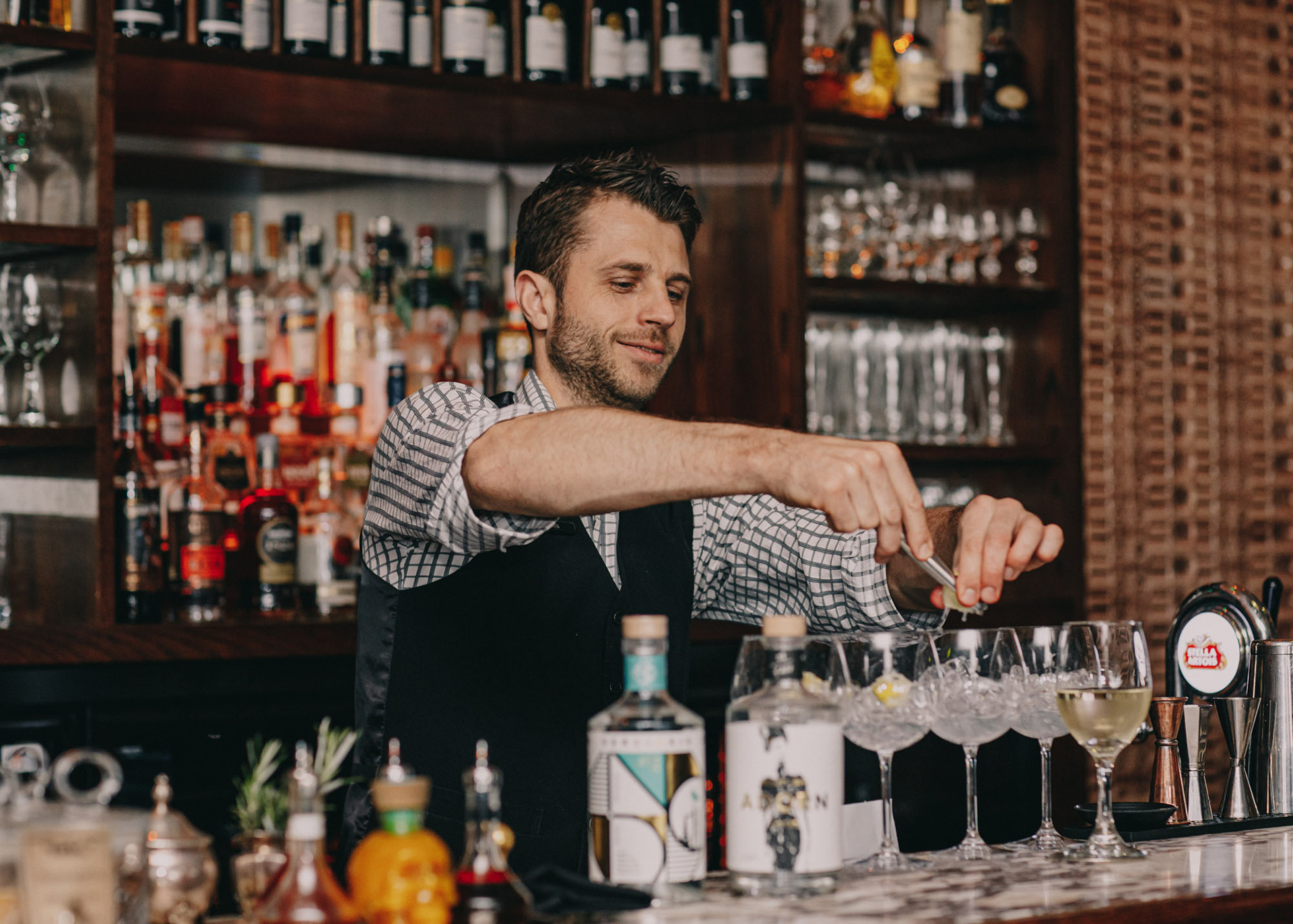 Cocktail making at the Emporium