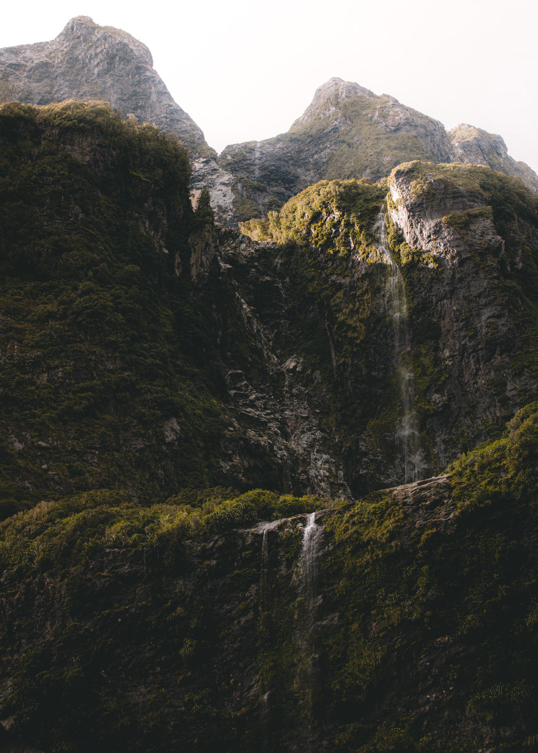 Some of the beautiful waterfalls in the Milford Sounds