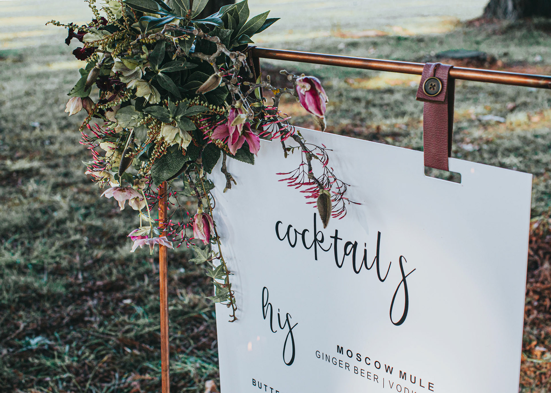 Signage by Society of Love and florals by Bellrosa Flowers