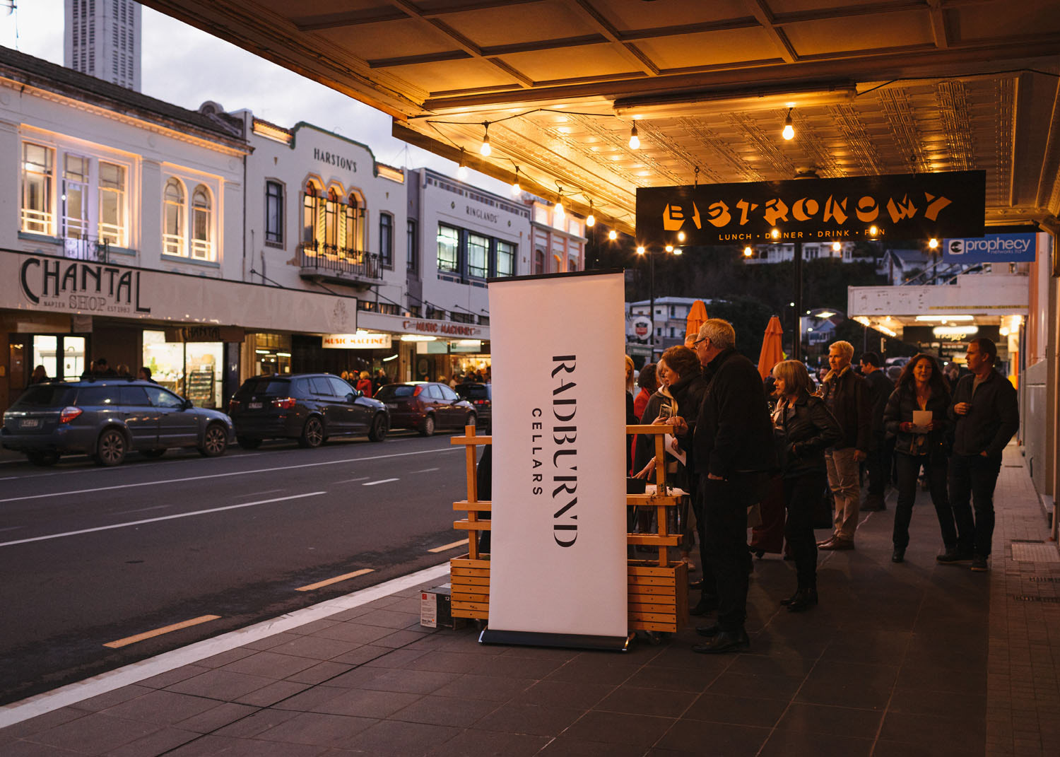 Hastings street view of the Hawke's Bay Winegrowers Association winter wine walk event