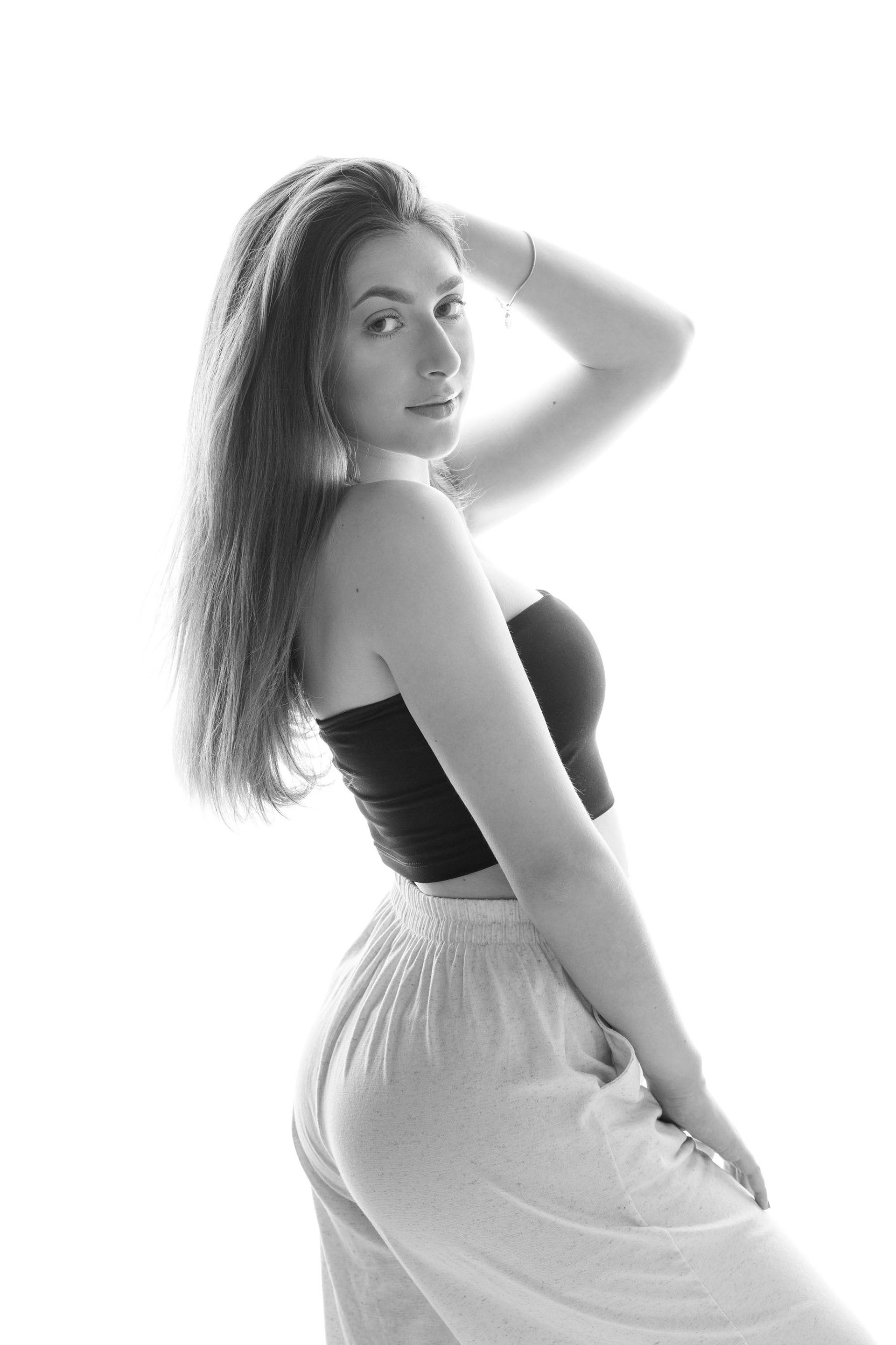 Ensaio fotográfico feminino em estúdio, em Videira/SC