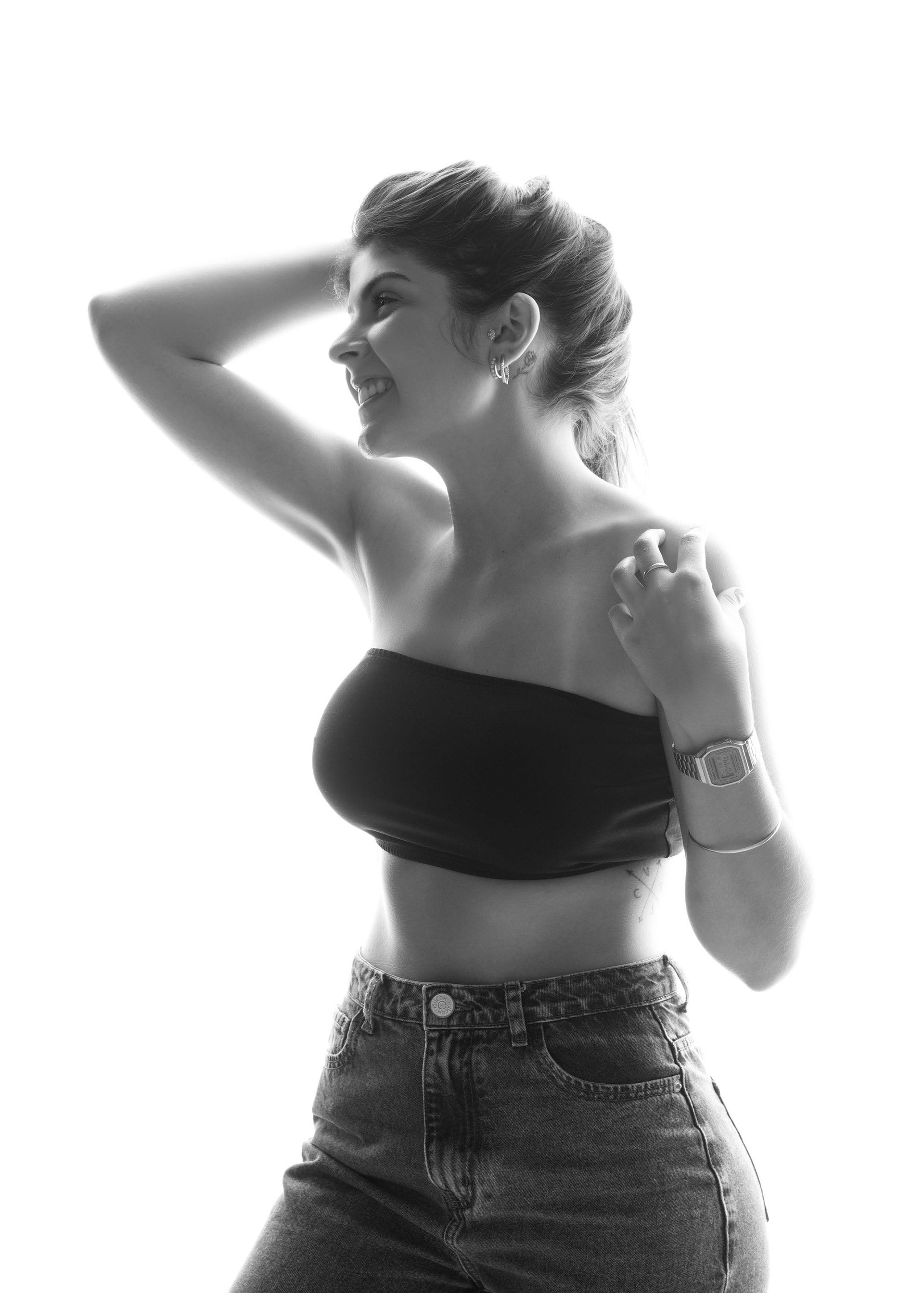Ensaio fotográfico feminino em estúdio, em Videira/SC