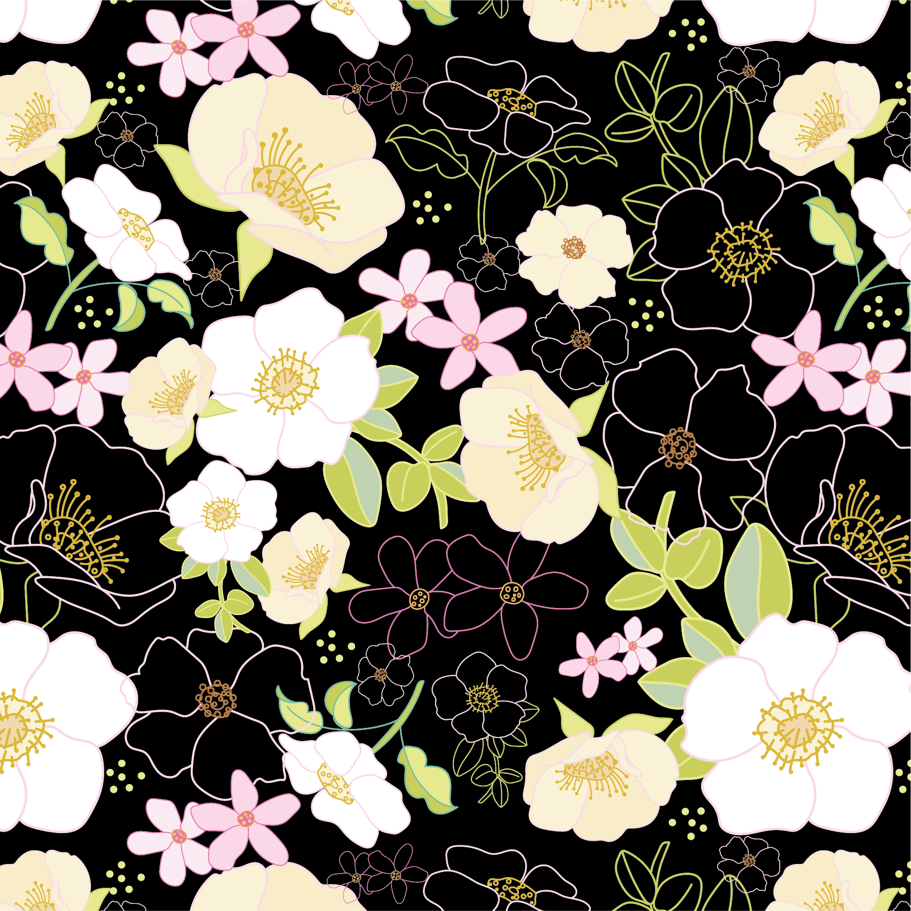 Georgia Cherokee Rose - Black