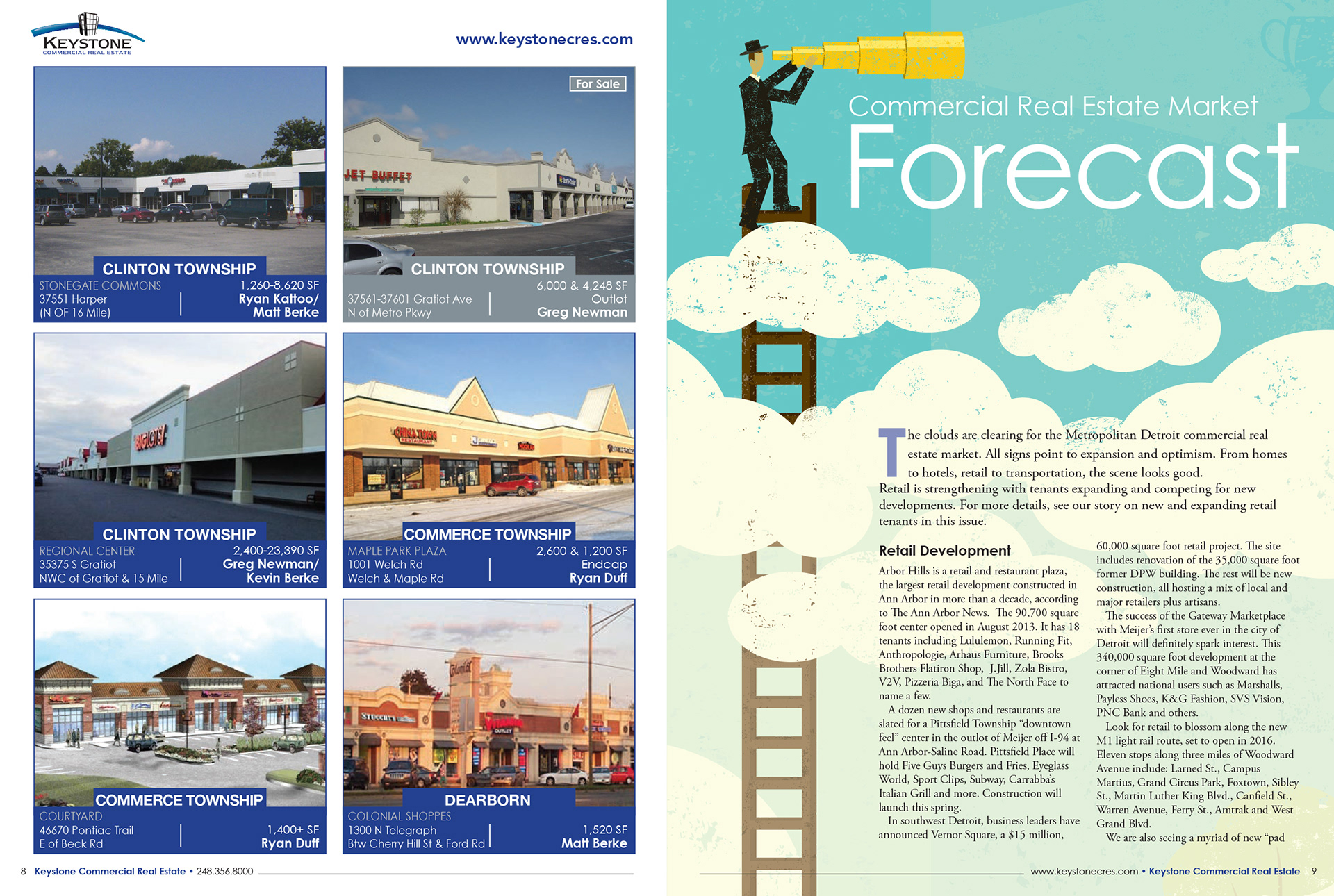 Interior Spread, Keystone RE Magazine