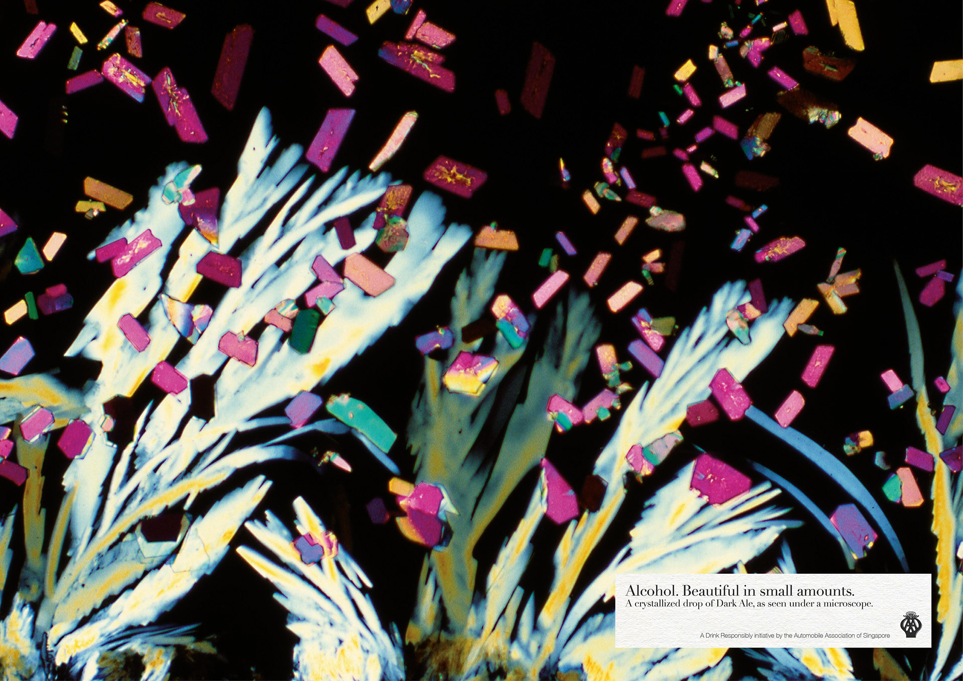 Campaign Visual : Print ad of crystallized Vodka.