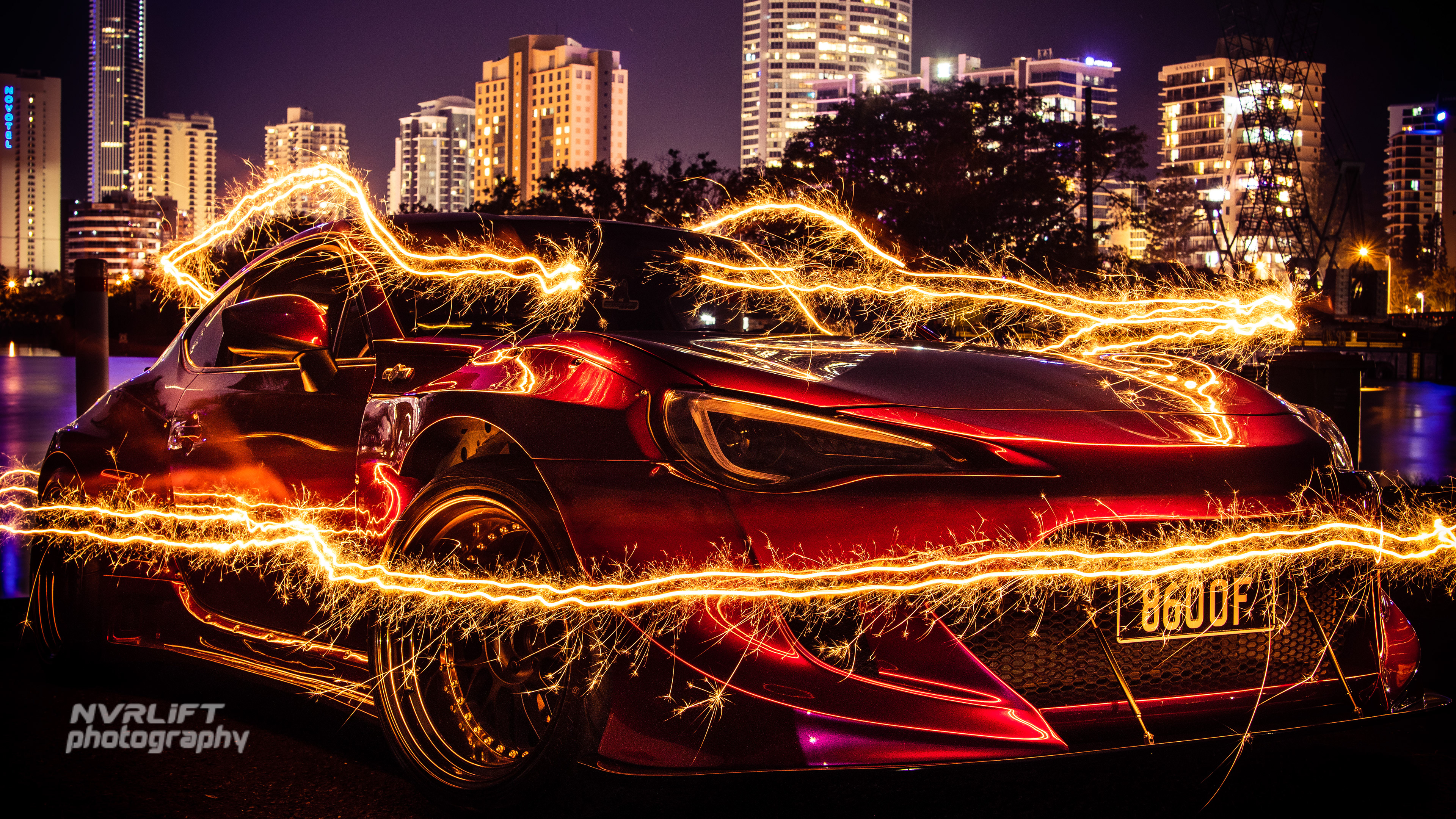 Toyota 86 GTS v3 Pandem Rocket Bunny Kit - shot at the Isle of Capri boat ramp in Surfers Paradise.