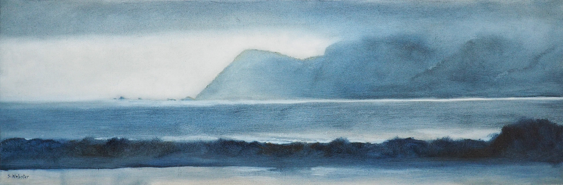 'Surfers Watch'. Oil on Canvas 1215x405mm