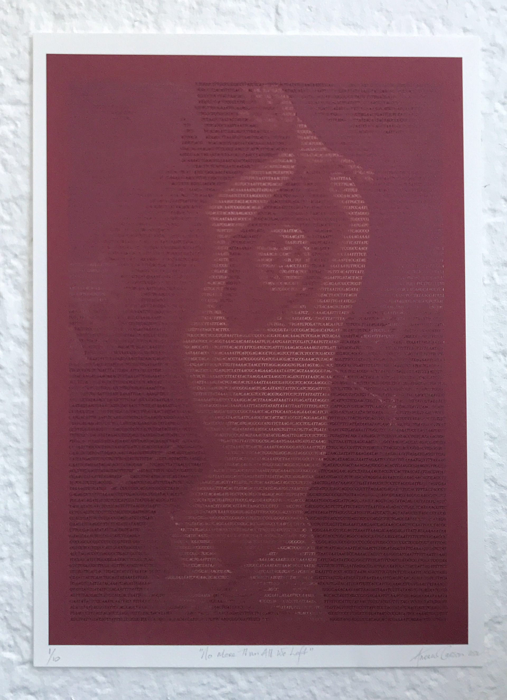 "No More Than All We Left", 2020 Archival Print on Arches' Aquarelle Rag, 29.7cm x 41cm Edition of 10, signed and numbered