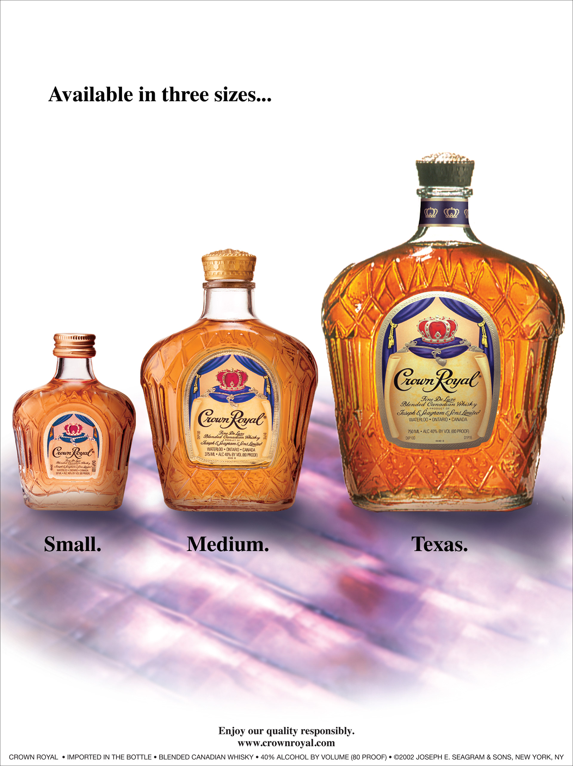 Crown Royal Size Chart