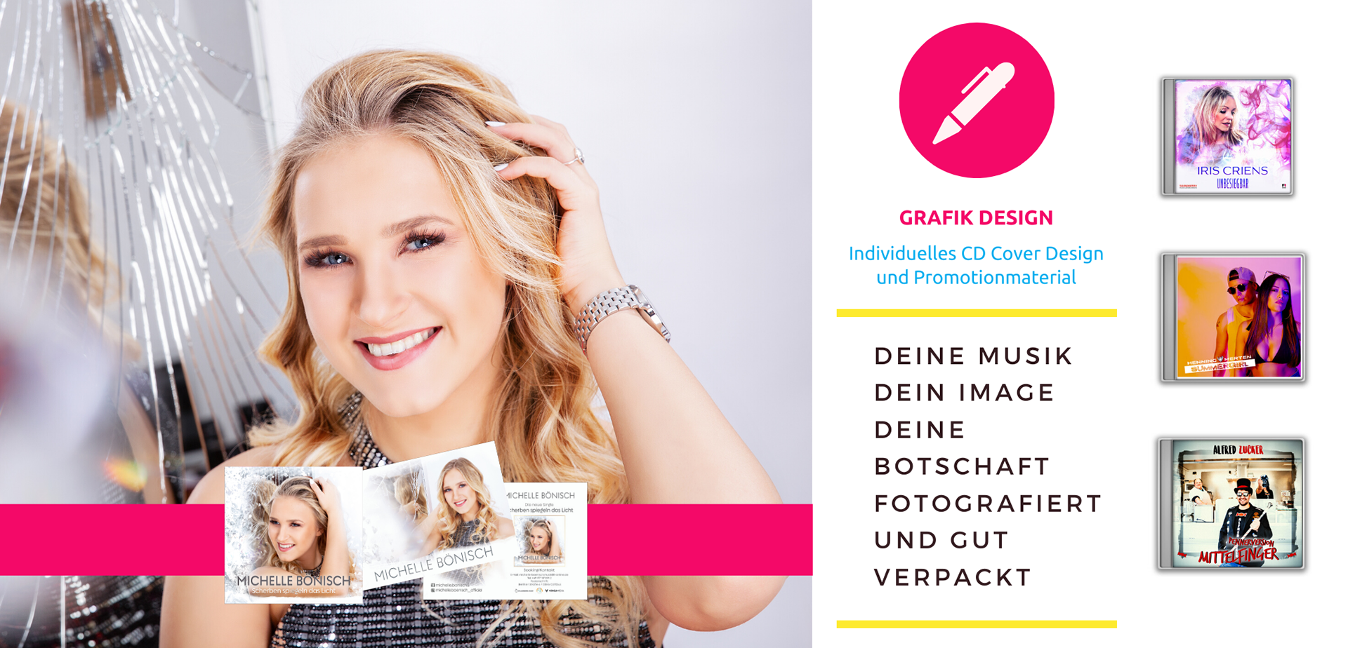 Grafik Design, individuelles CD Cover Design und Promotionmaterial. Deine Musik, dein Image, deine Botschaft fotografiert und gut verpackt
