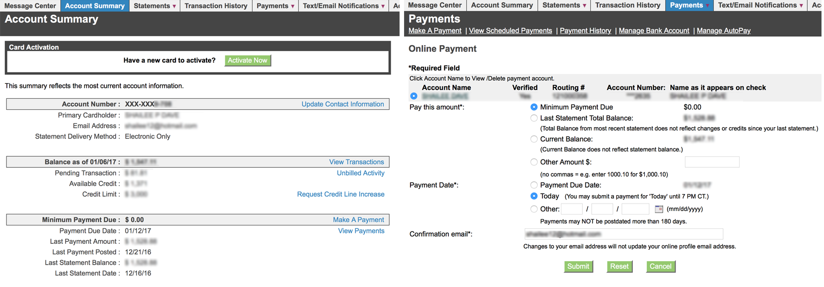 shailee dave  kohl's charge card mgmt