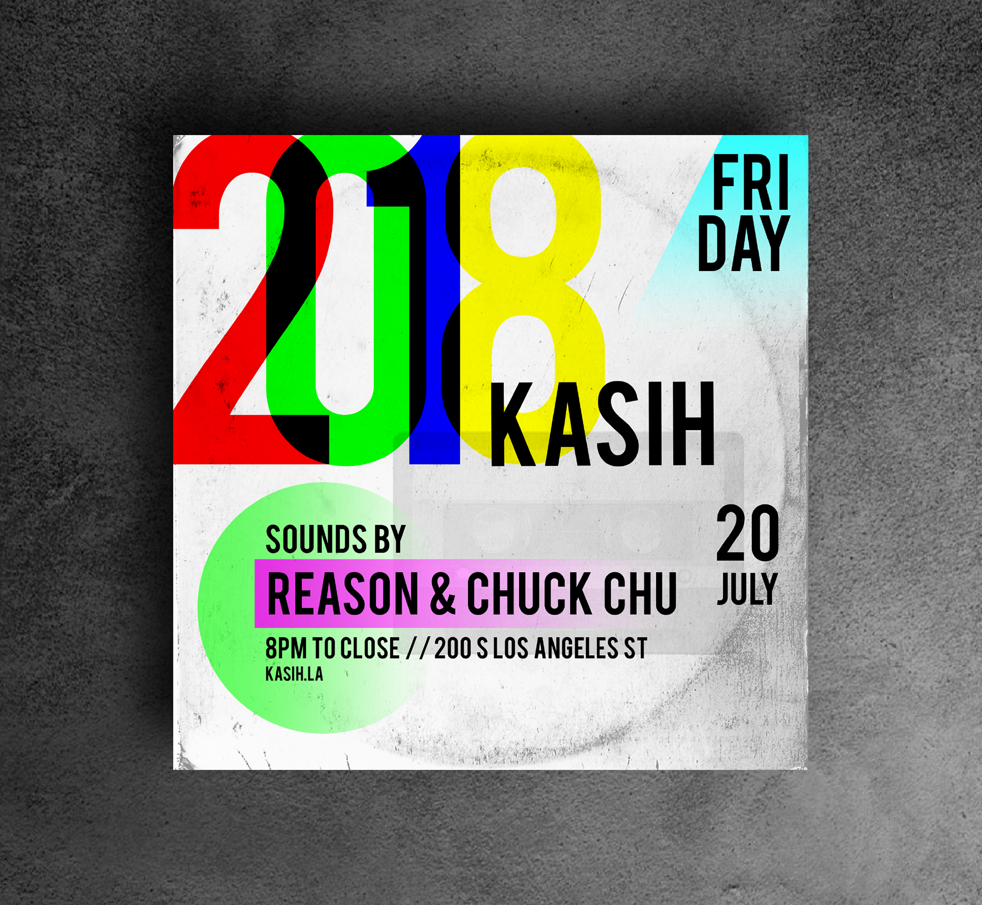 Promotional flyer for DJ Reason and Chuck Chu