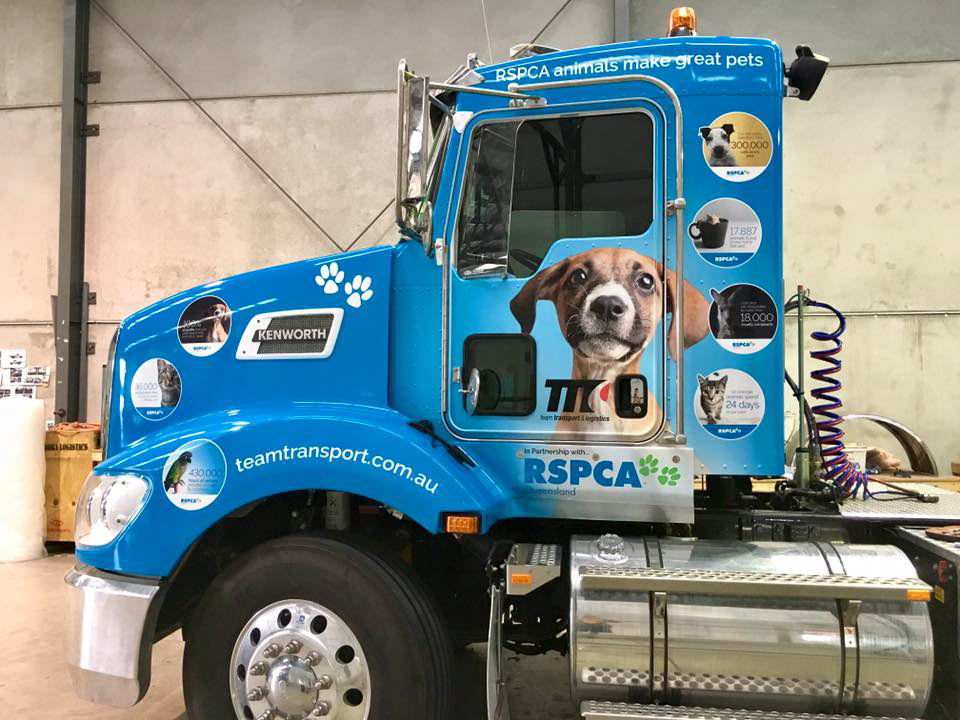 RSPCA wrap for Team Transport