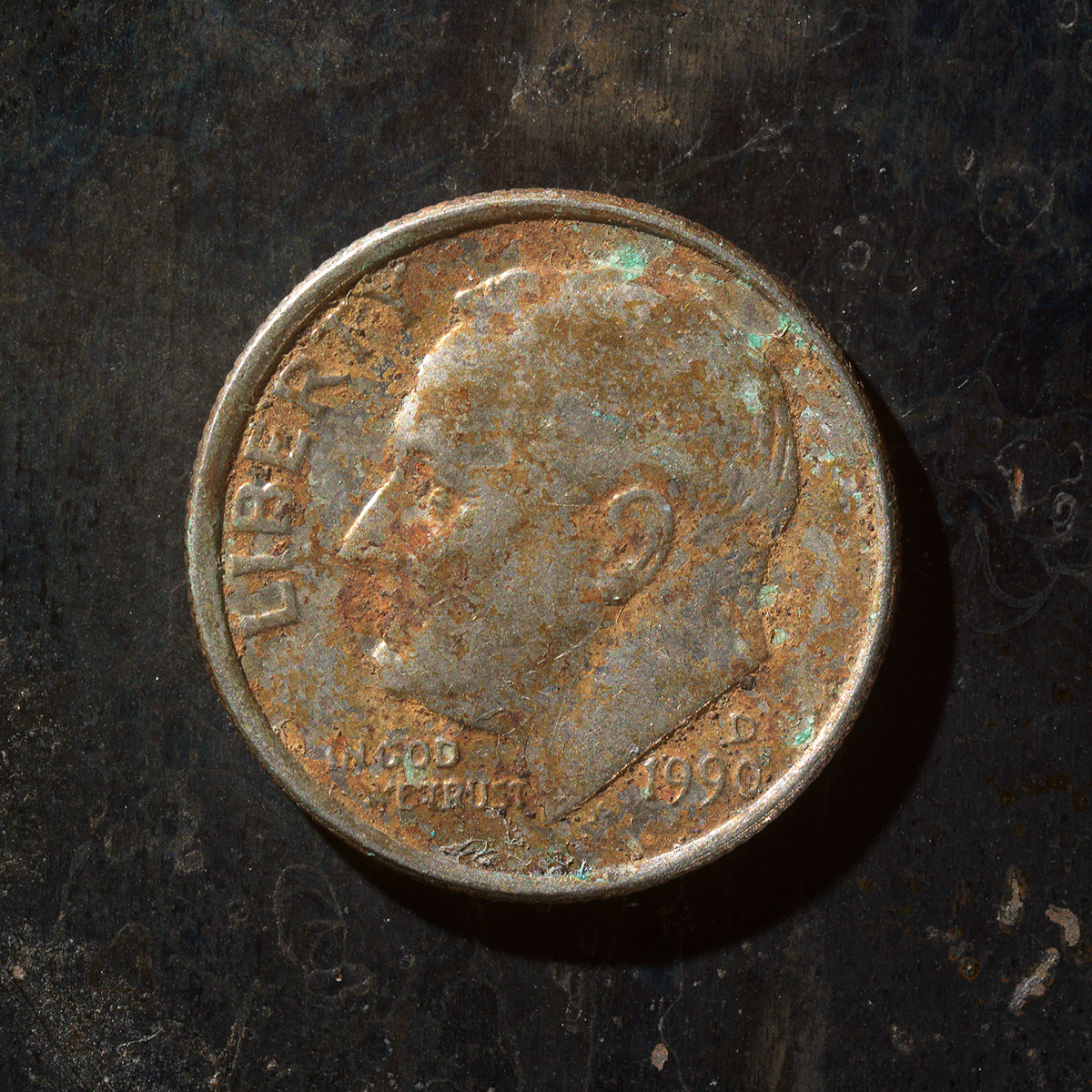 Messed Up Money Fine Art Coin Photography Dime Heads 1973 1990