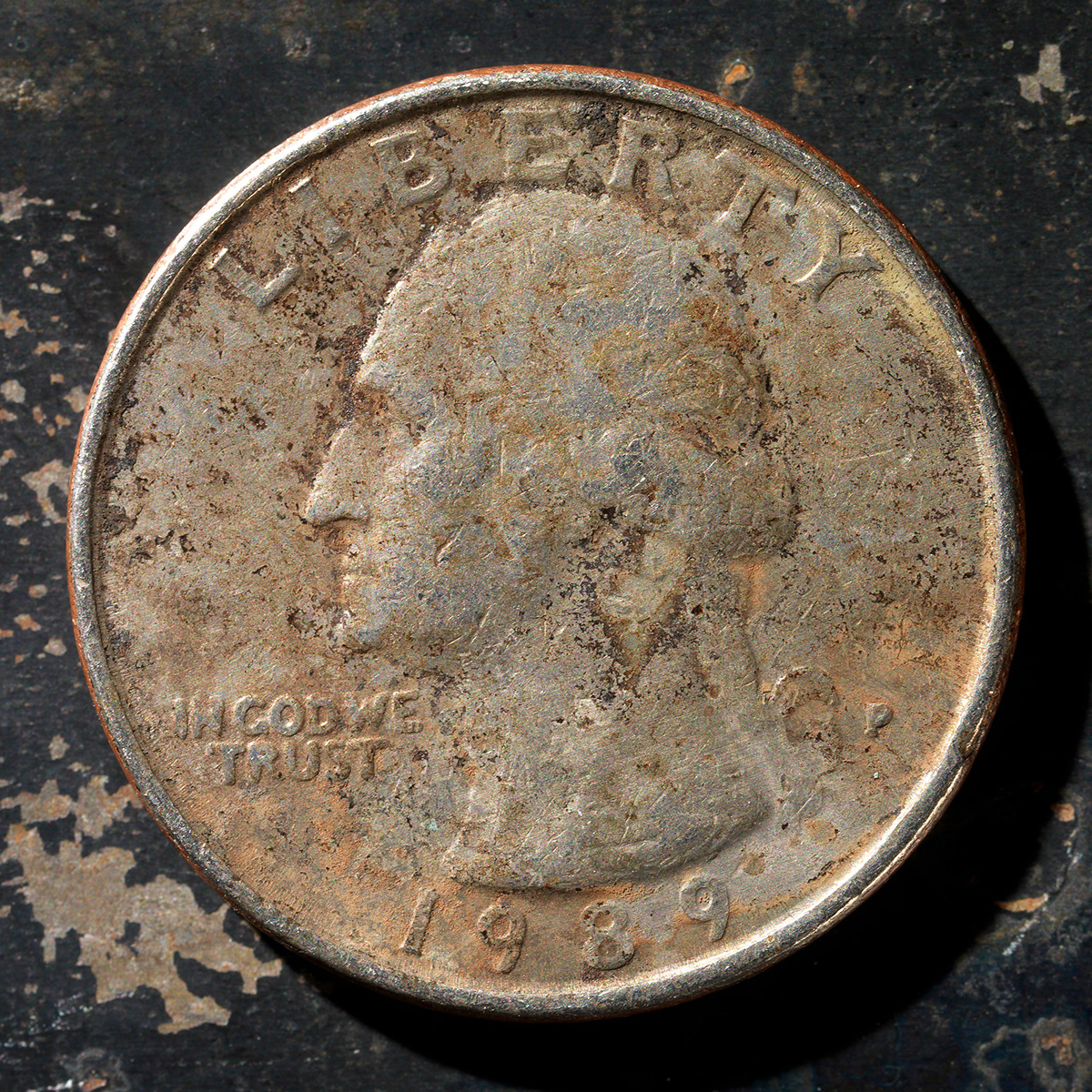 Messed Up Money Fine Art Coin Photography Quarter Heads 1988 1998