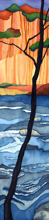 Standing Before the Current 9" x 22"
