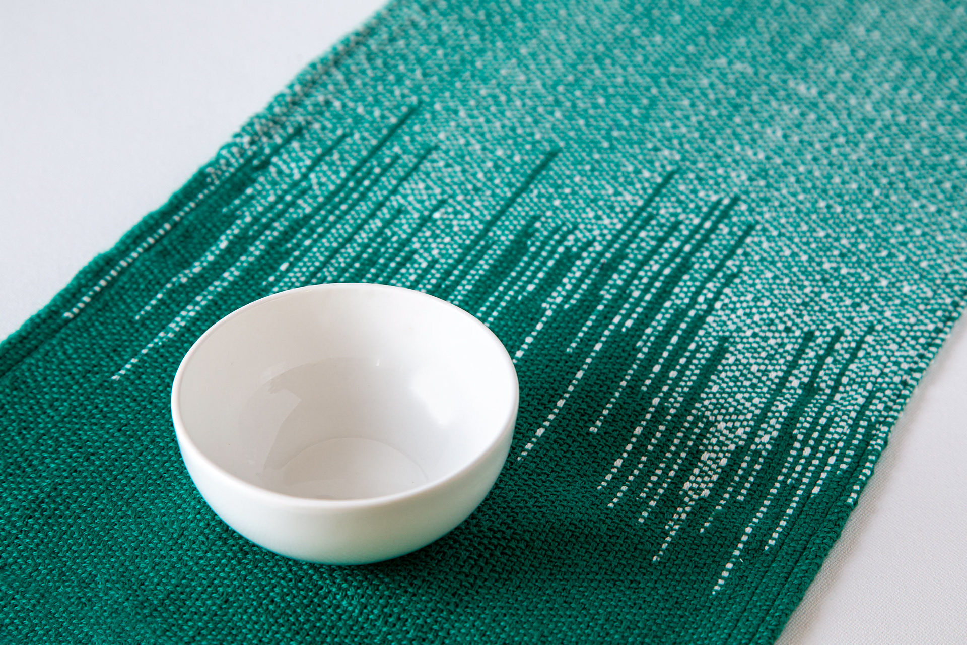 Diamond weave table runner