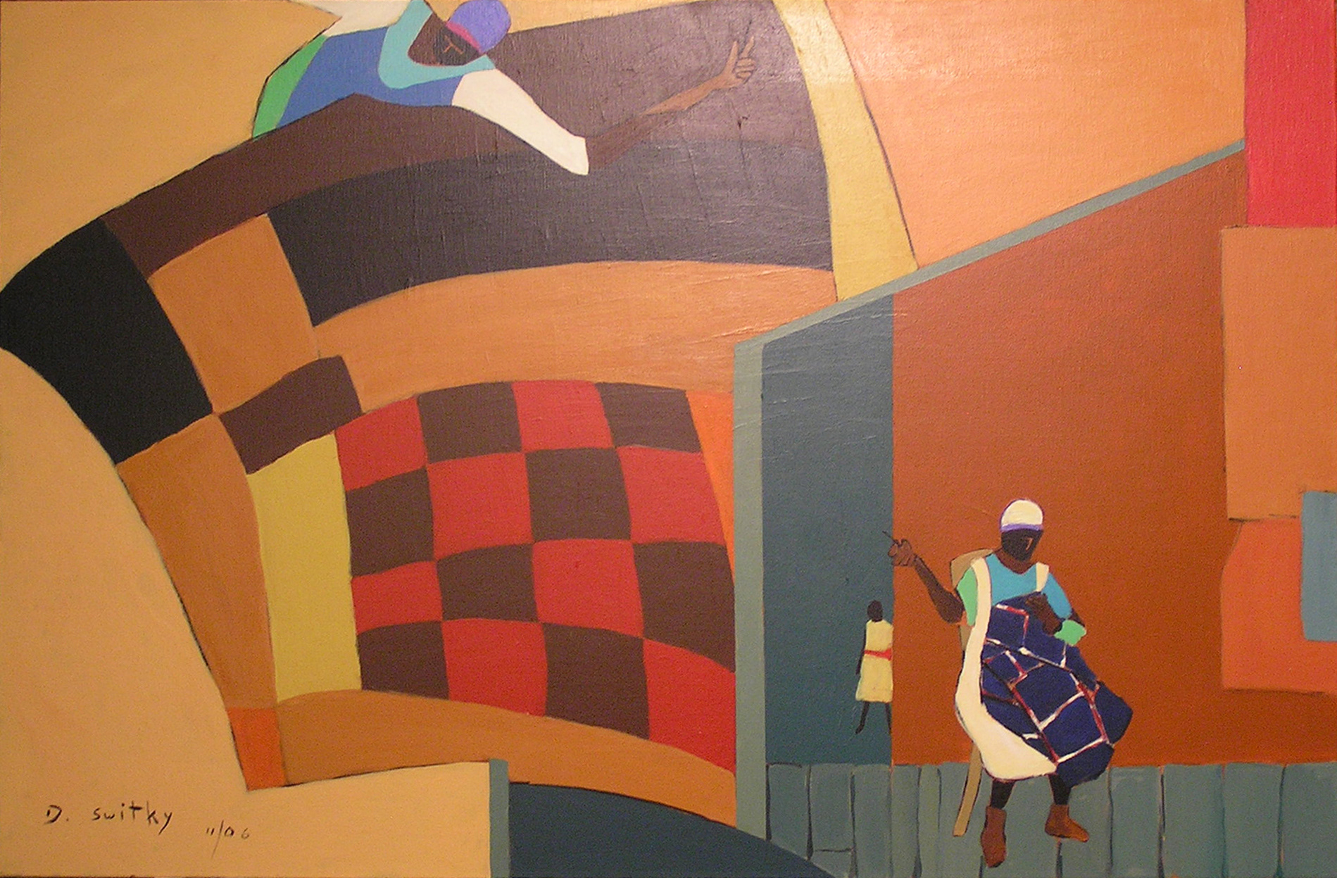 China Pettway Quilting | Acrylic on canvas | 24x36"