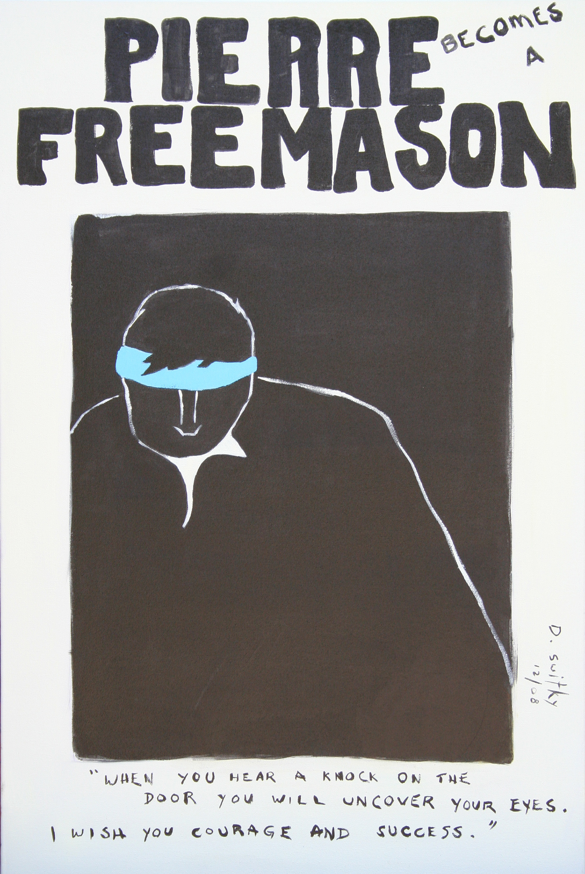 Pierre Becomes a Freemason | Acrylic on canvas | 36x24" | $1750