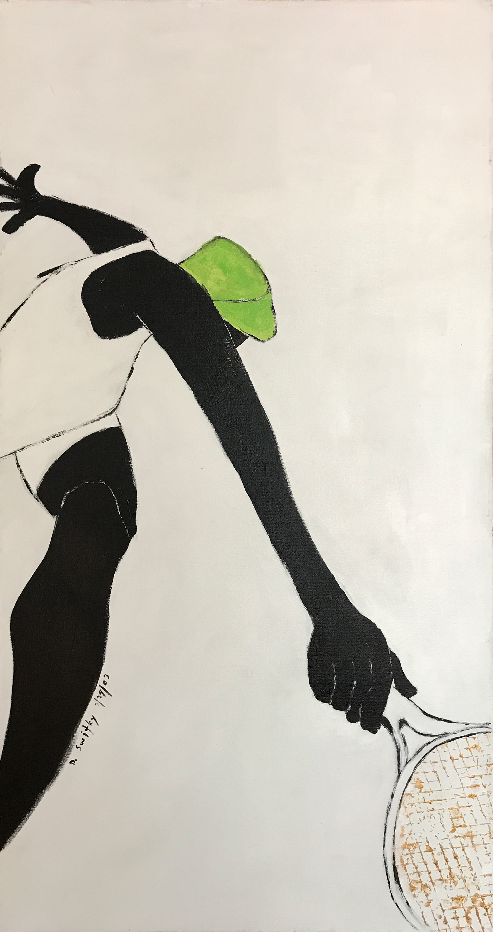 Tennis player (Serena) | Acrylic on canvas | 48x24" | NFS